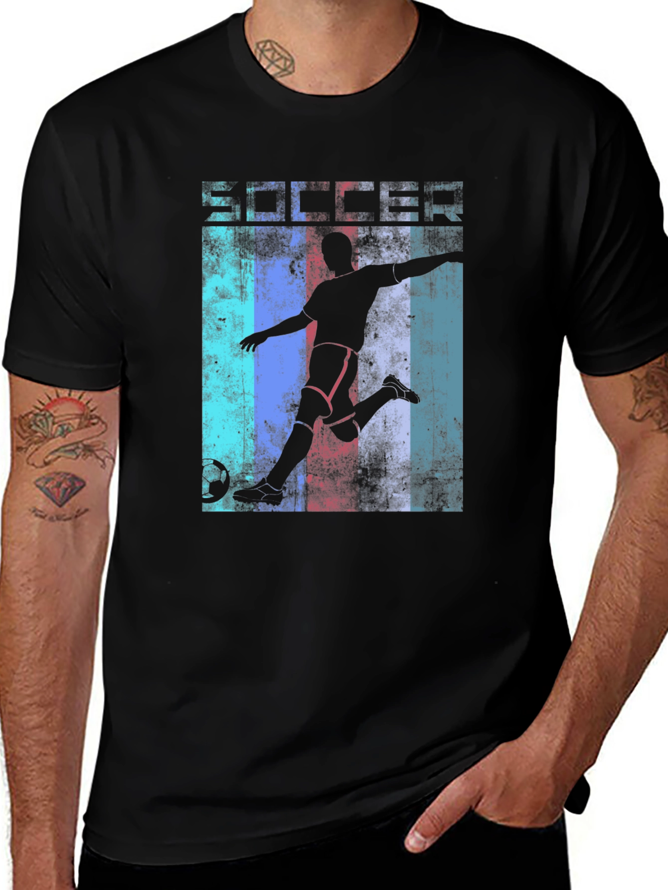 Soccer Silhouette Graphic T-Shirt