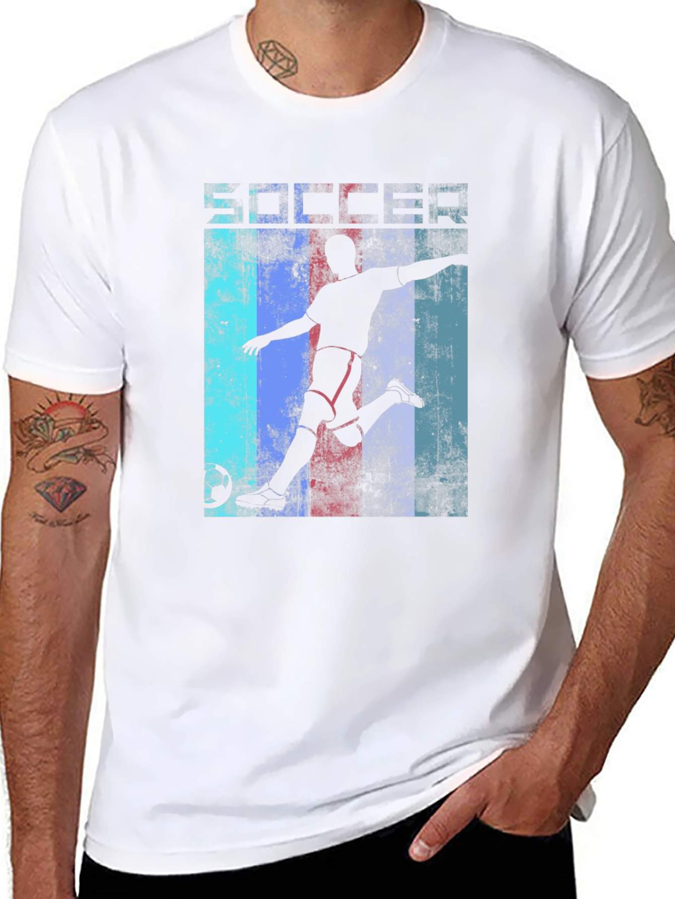 Soccer Silhouette Graphic T-Shirt