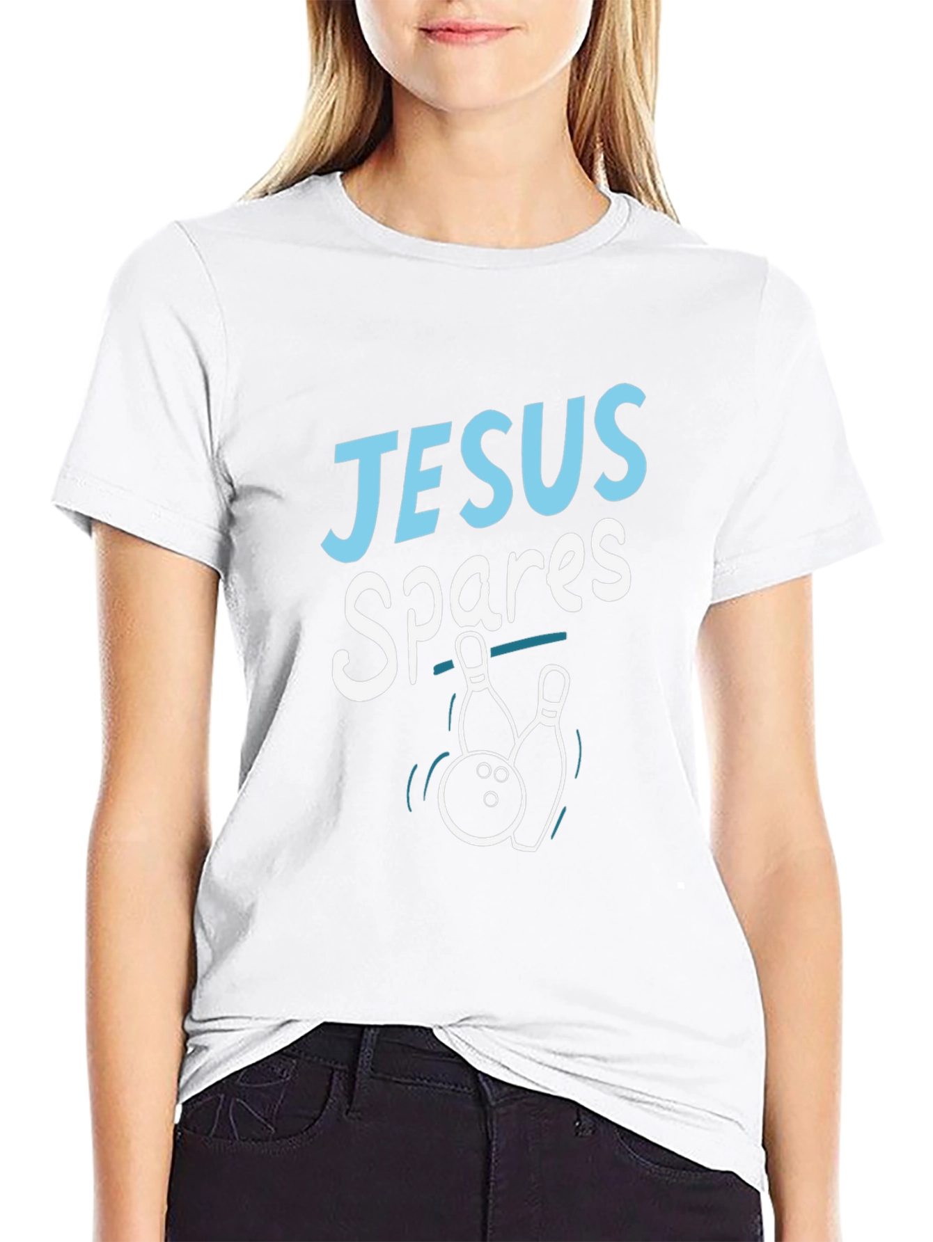 Jesus Spares T-Shirt - Bowling Humor Tee