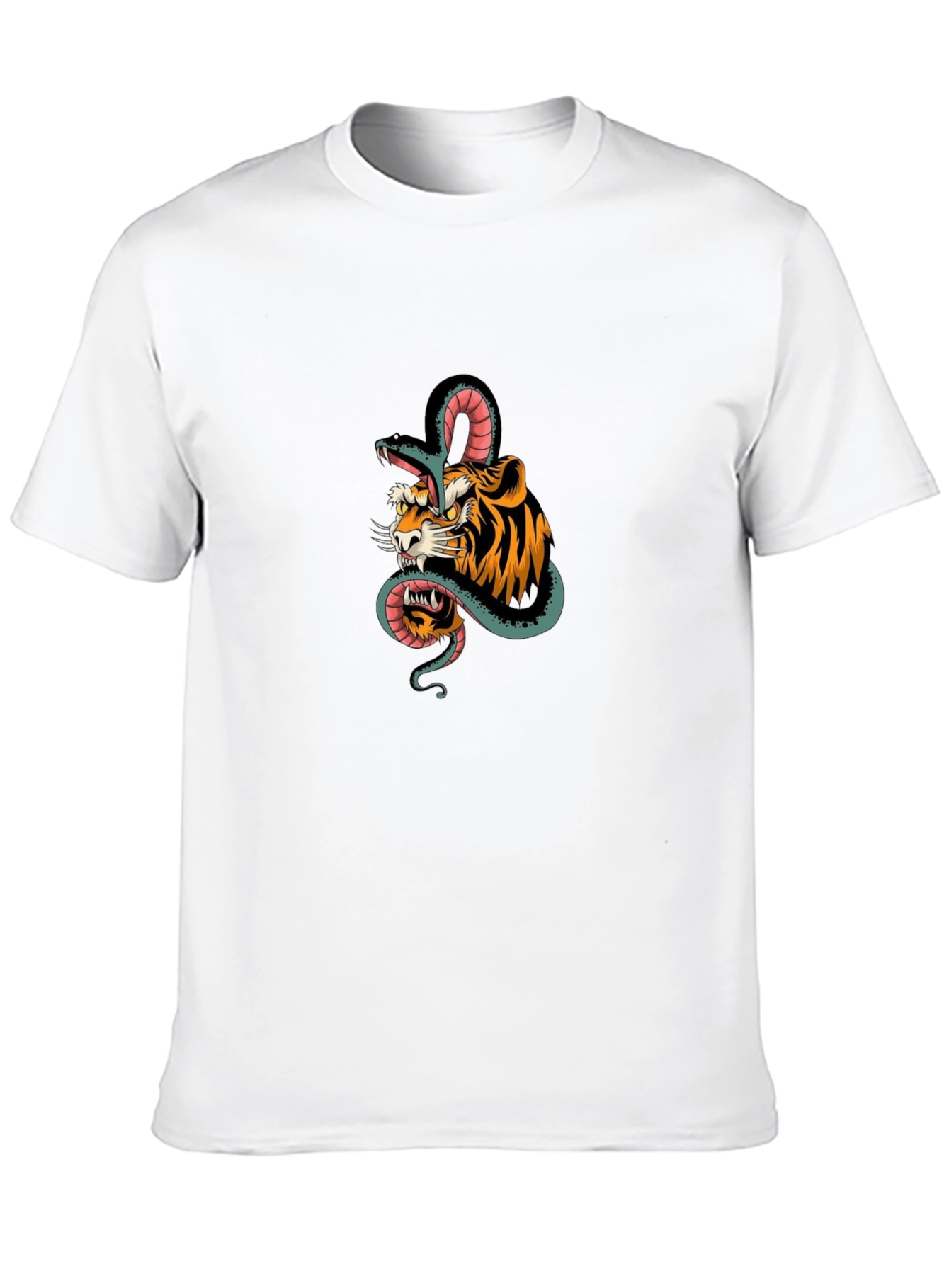 Tiger & Snake Graphic Black Tee