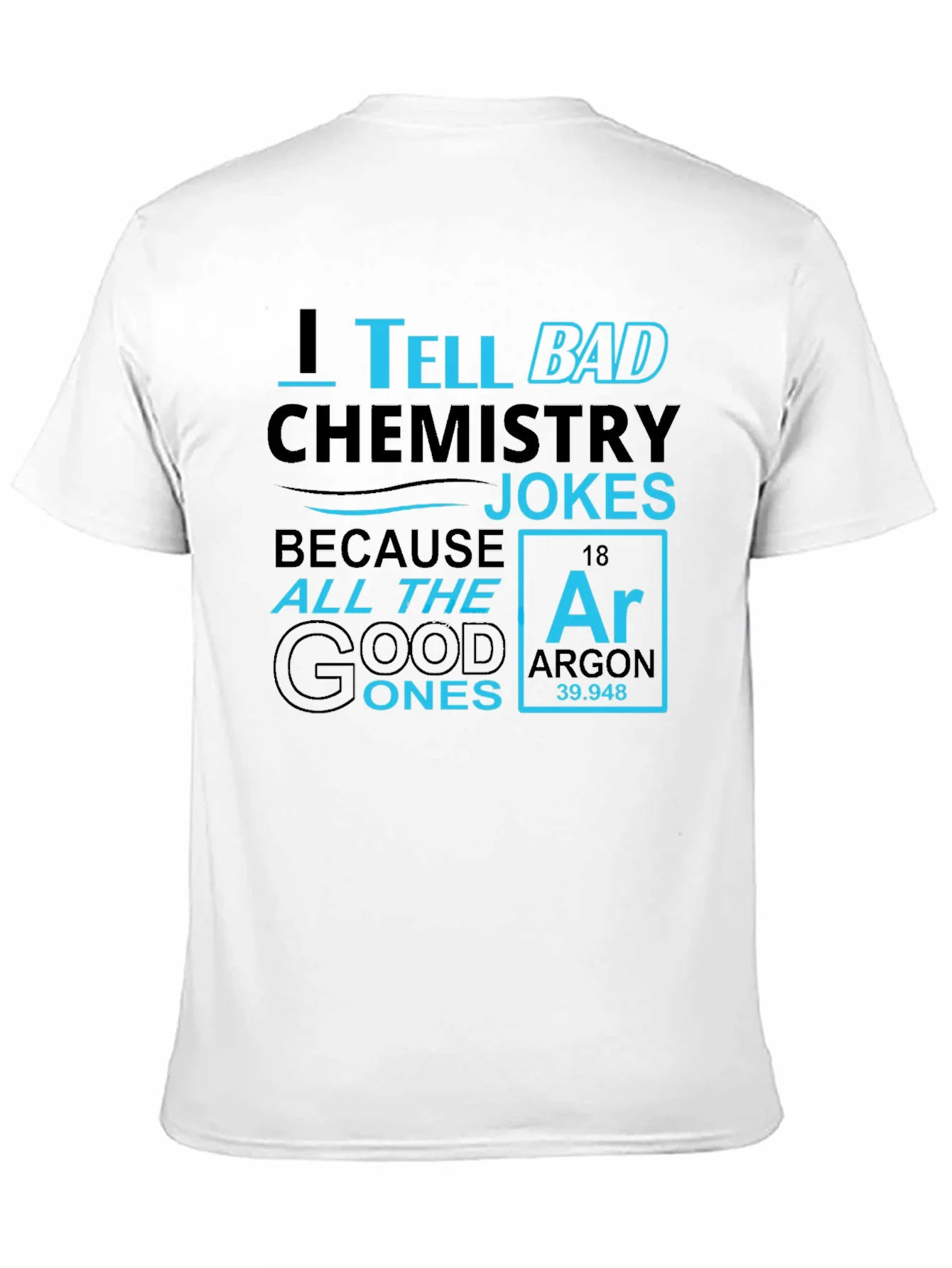 Chemistry Jokes Graphic T-Shirt - Black Cotton Tee