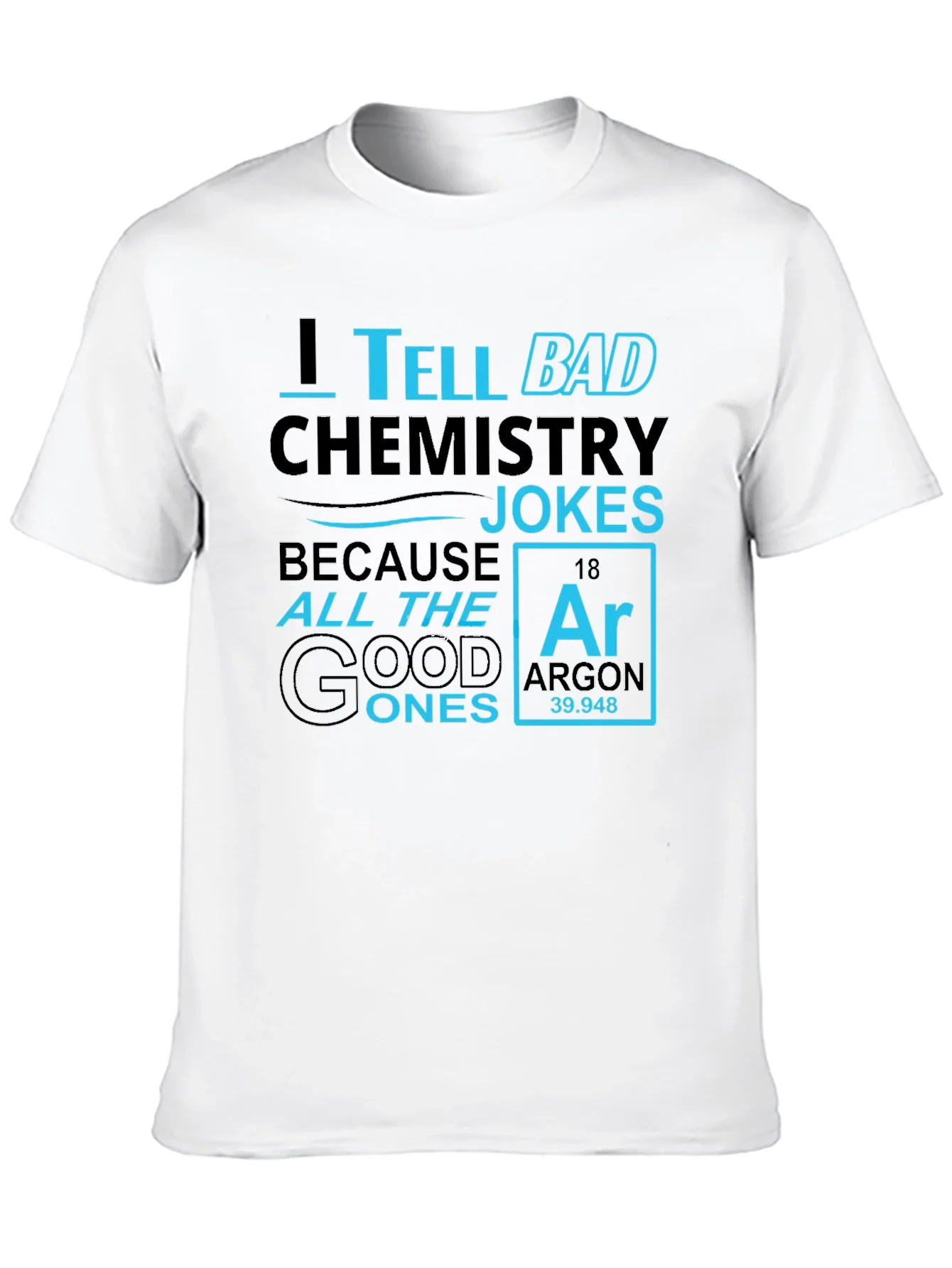 Chemistry Jokes Graphic T-Shirt - Black Cotton Tee