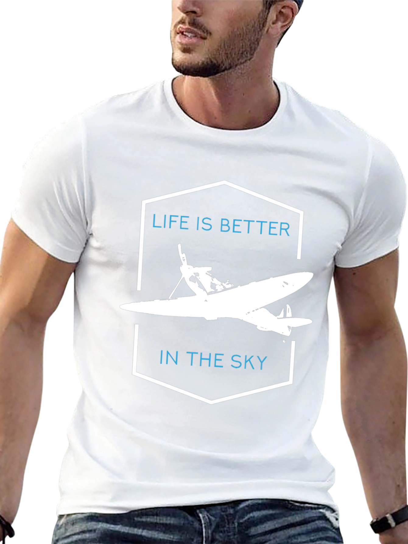 Life is Better in the Sky Airplane Graphic Tee