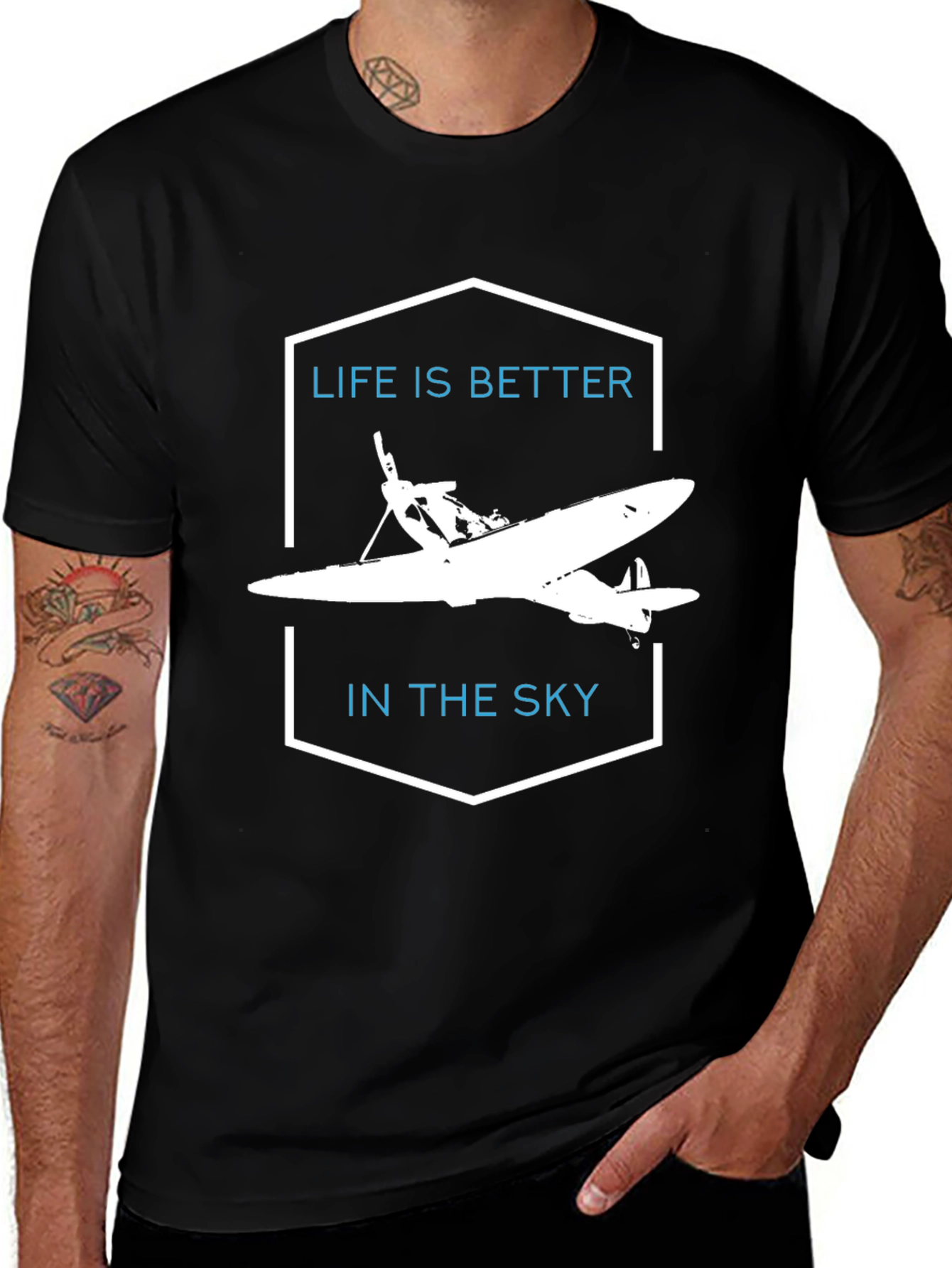 Life is Better in the Sky Airplane Graphic Tee