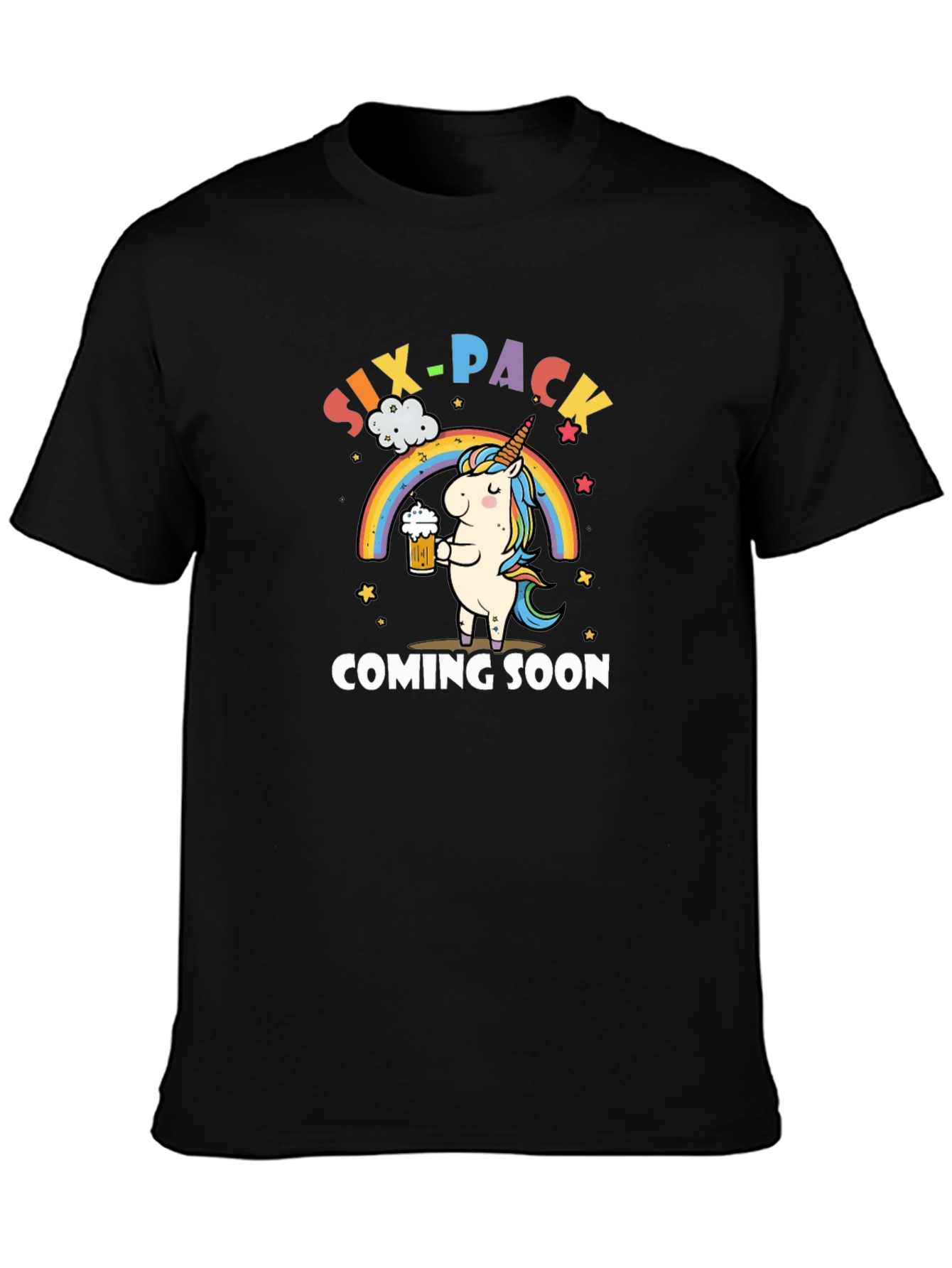 Six-Pack Coming Soon Unicorn Graphic Tee