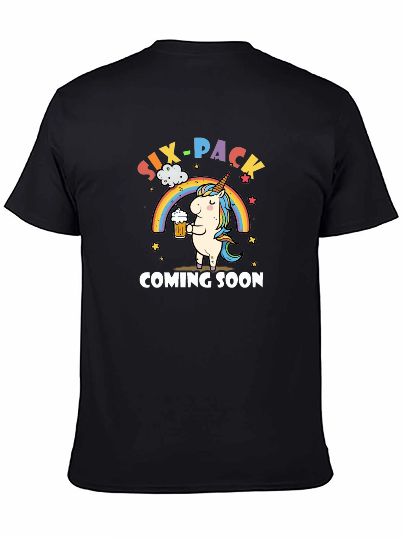 Six-Pack Coming Soon Unicorn Graphic Tee