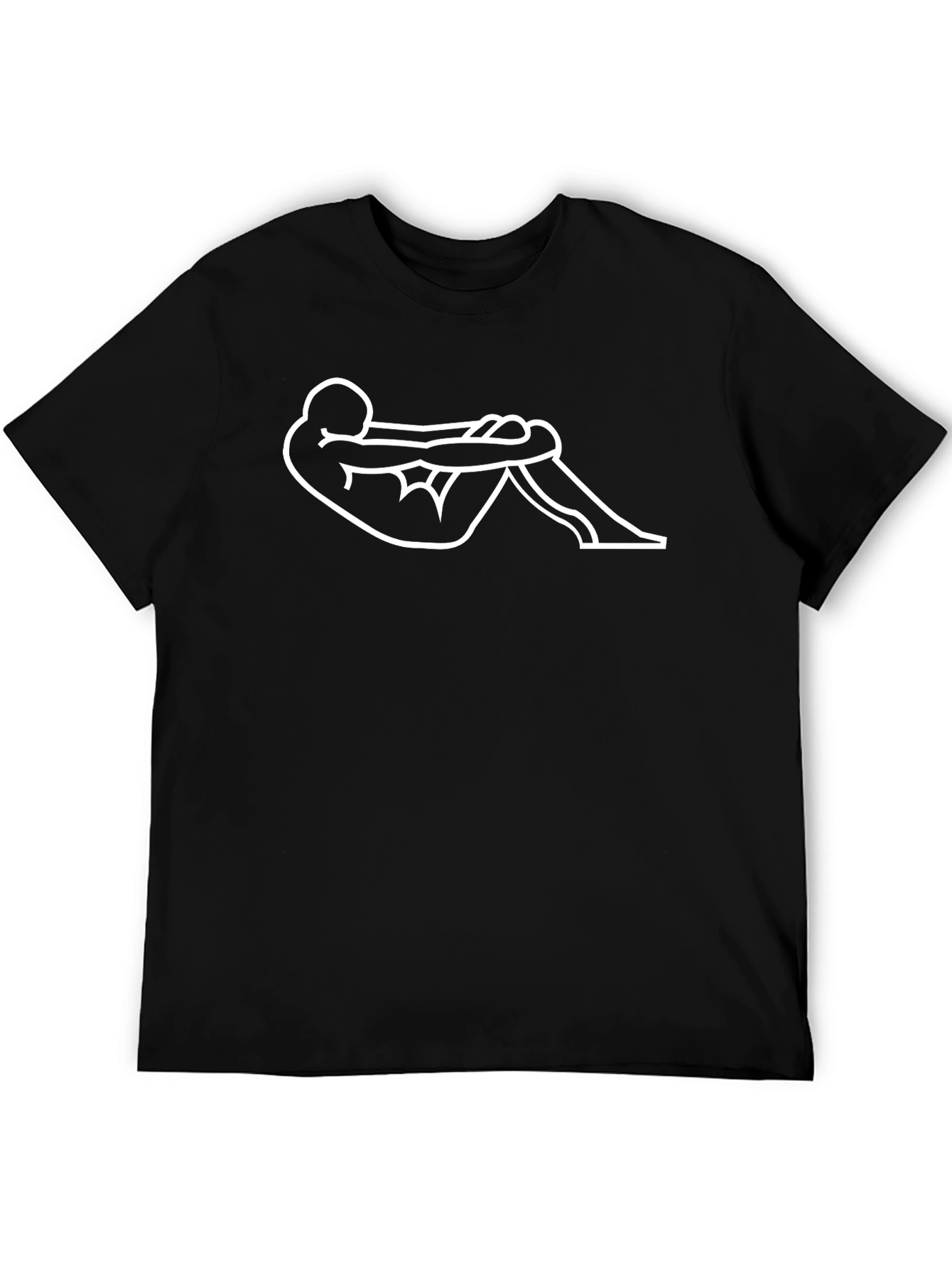 Relaxed Pose Graphic Tee - Black Casual Comfort