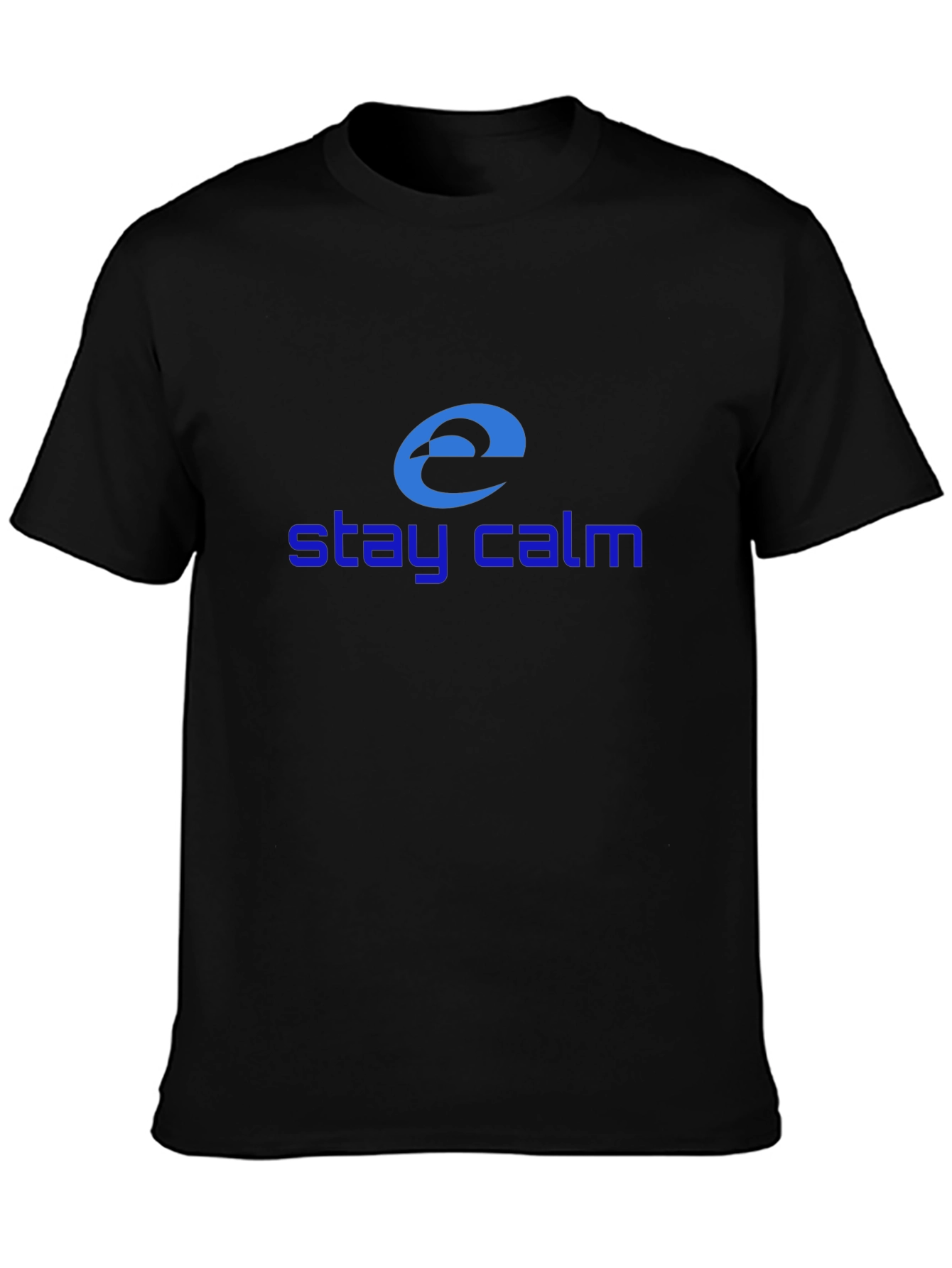 Stay Calm Internet Explorer Inspired Black T-Shirt
