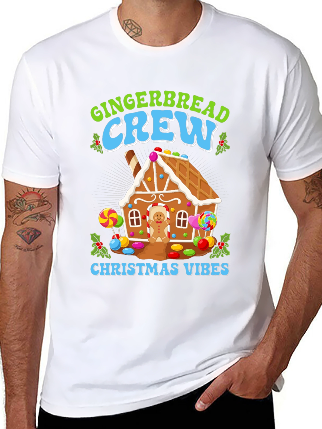 Gingerbread Crew Christmas Vibes T-Shirt