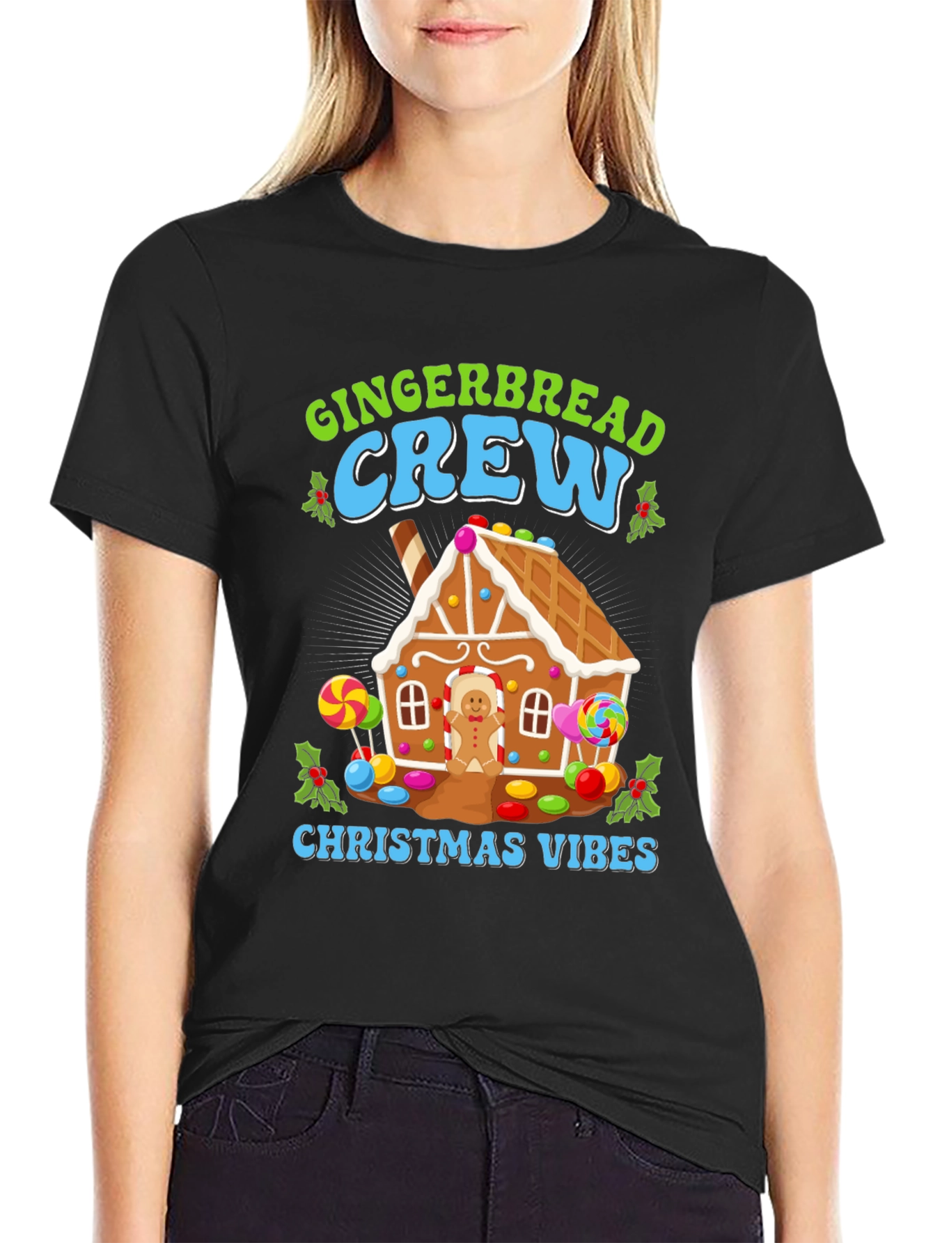 Gingerbread Crew Christmas Vibes T-Shirt