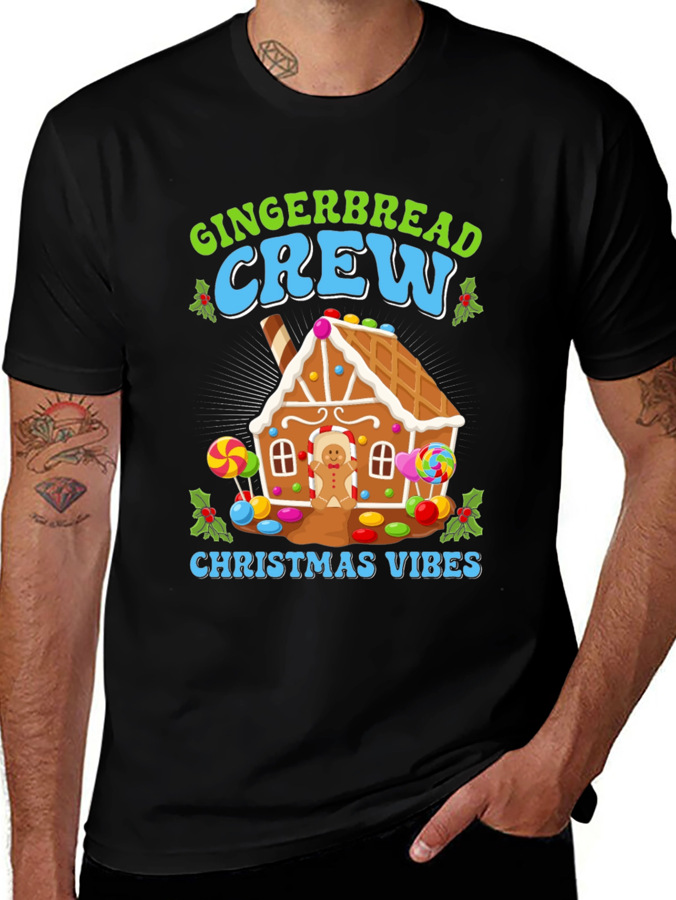Gingerbread Crew Christmas Vibes T-Shirt