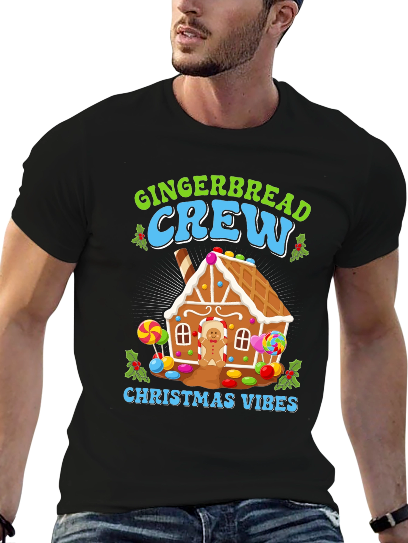 Gingerbread Crew Christmas Vibes T-Shirt