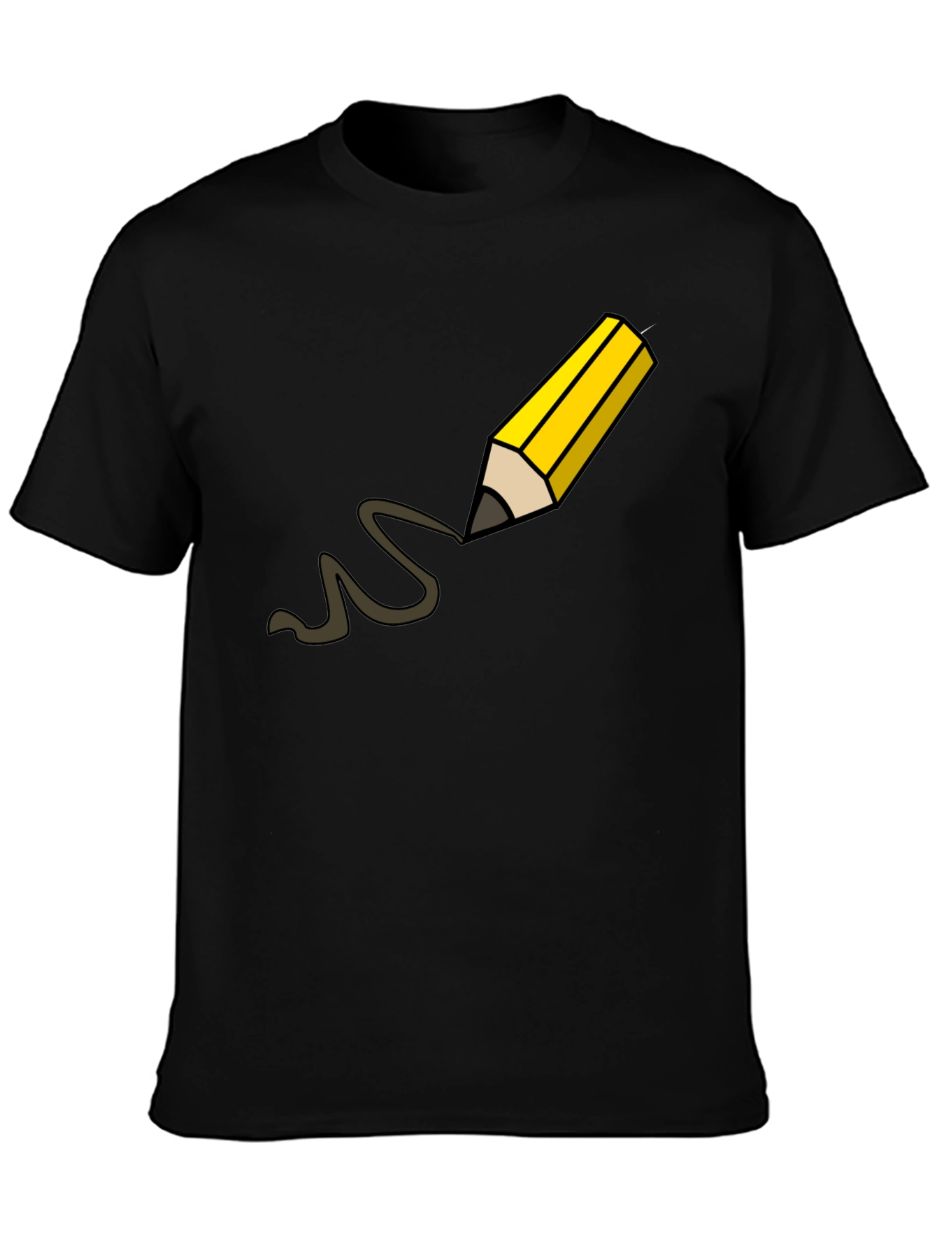 Pencil Drawing Black T-Shirt