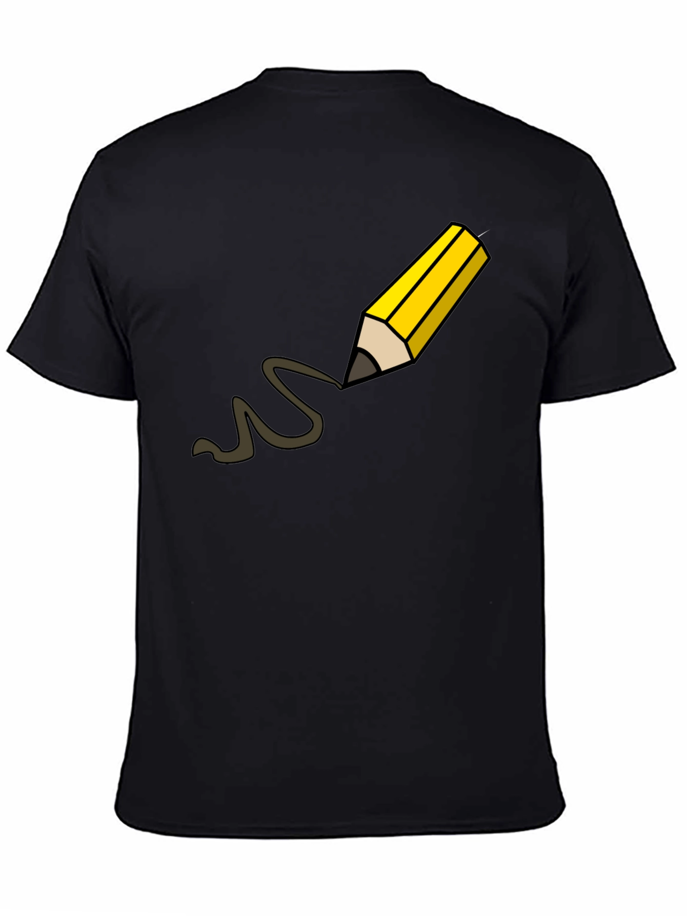 Pencil Drawing Black T-Shirt