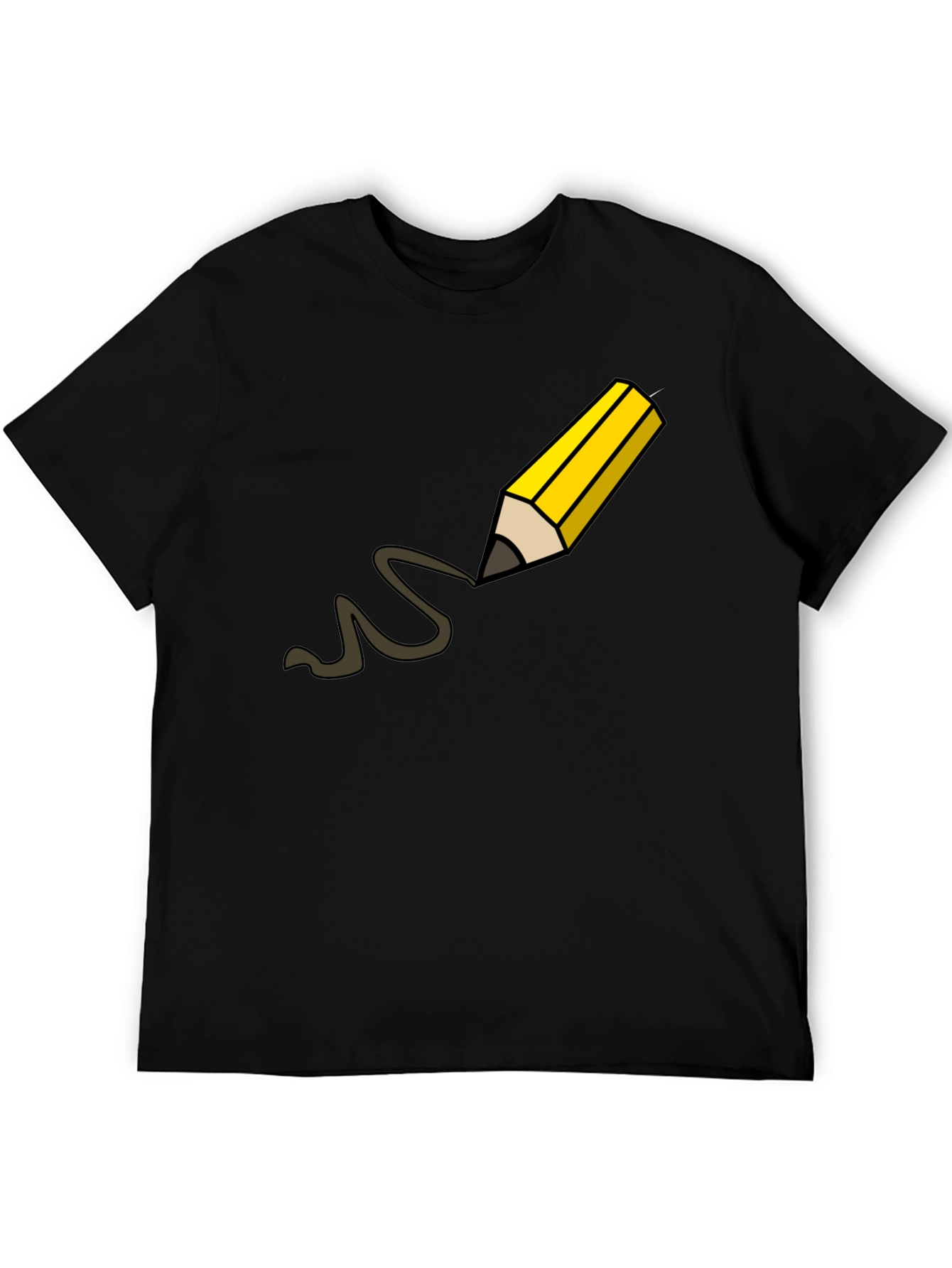 Pencil Drawing Black T-Shirt