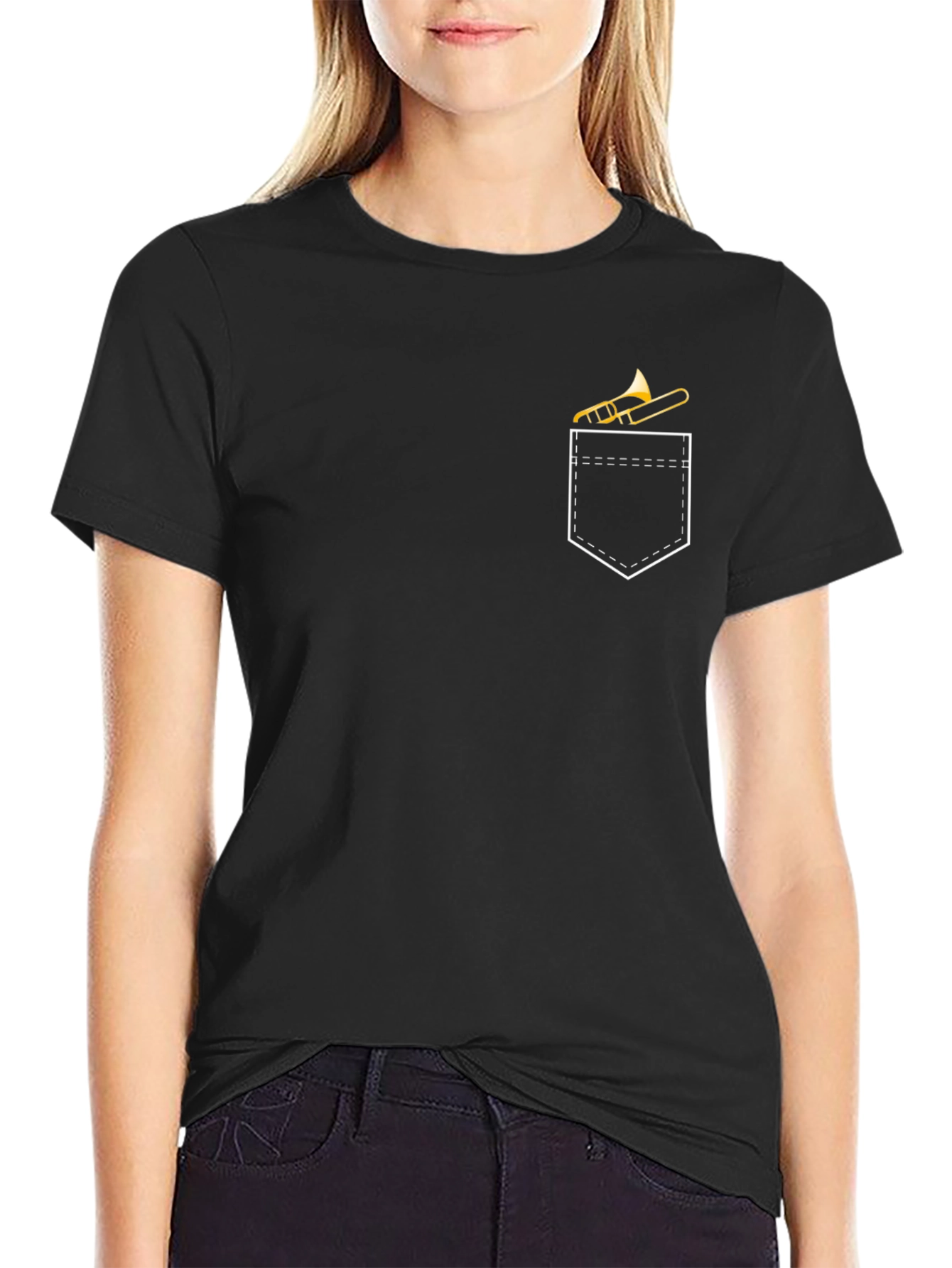 Trombone Pocket Tee - Musicians Novelty T-Shirt
