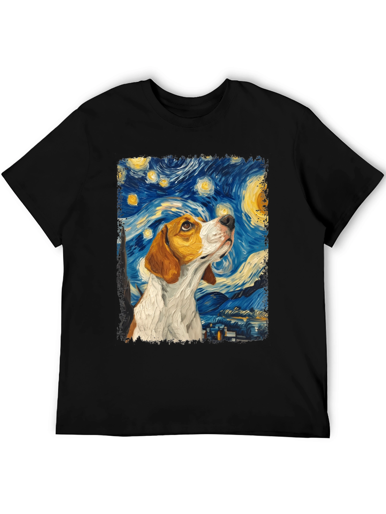 Starry Night Beagle T-Shirt - Unique Art Tee