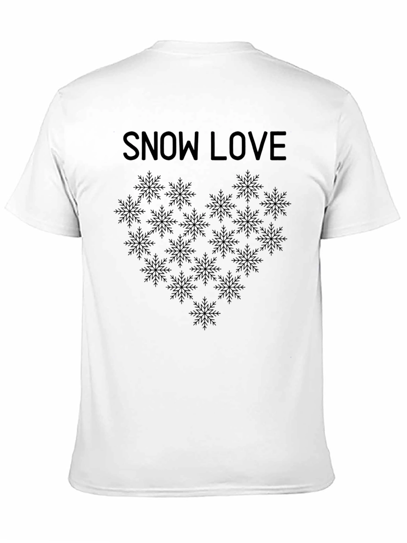 Snow Love Snowflake Heart Graphic T-Shirt
