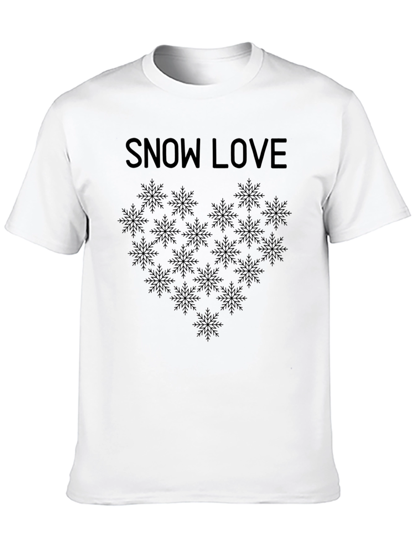 Snow Love Snowflake Heart Graphic T-Shirt