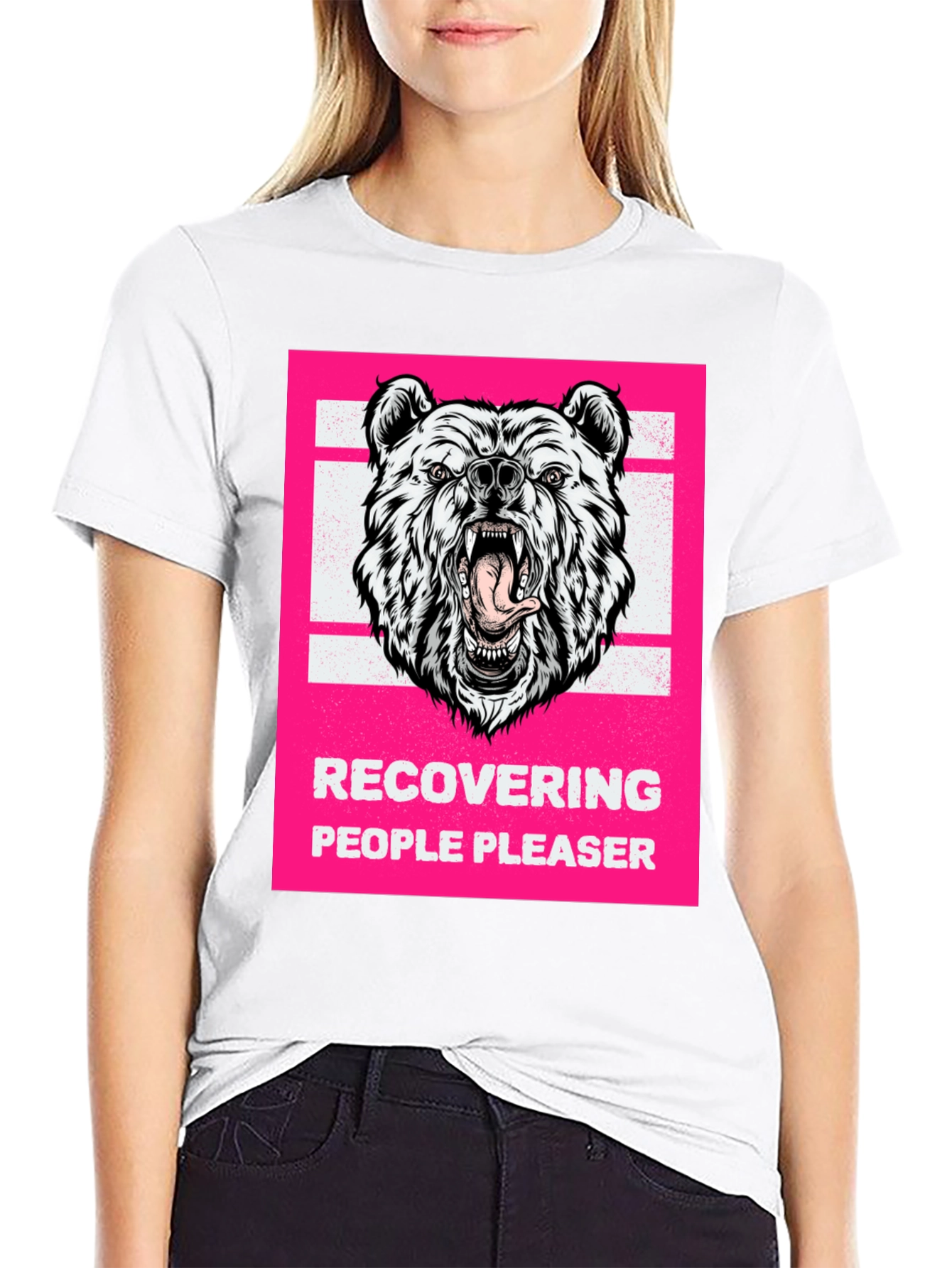 Recovering People Pleaser Bear Graphic Tee