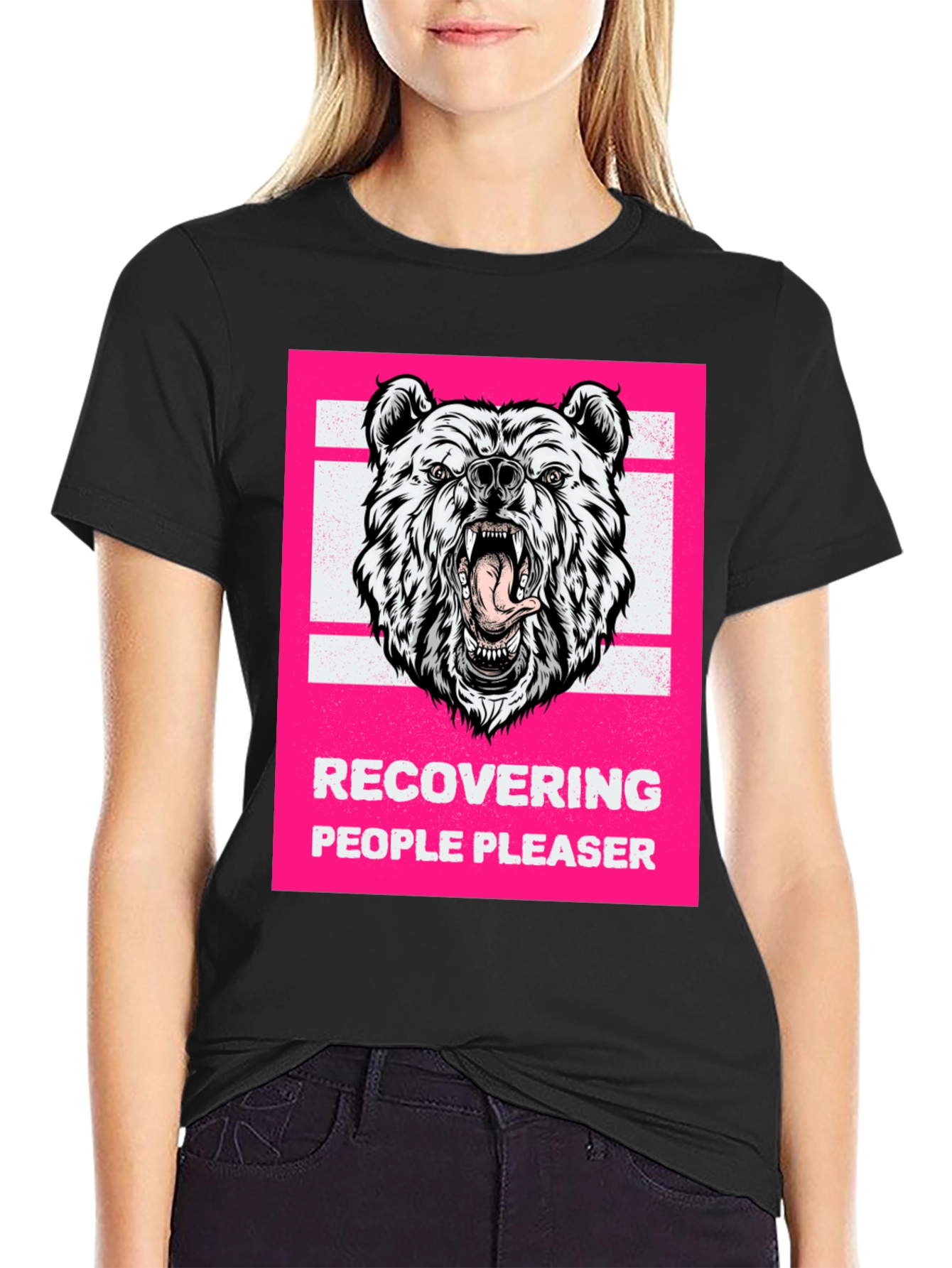 Recovering People Pleaser Bear Graphic Tee