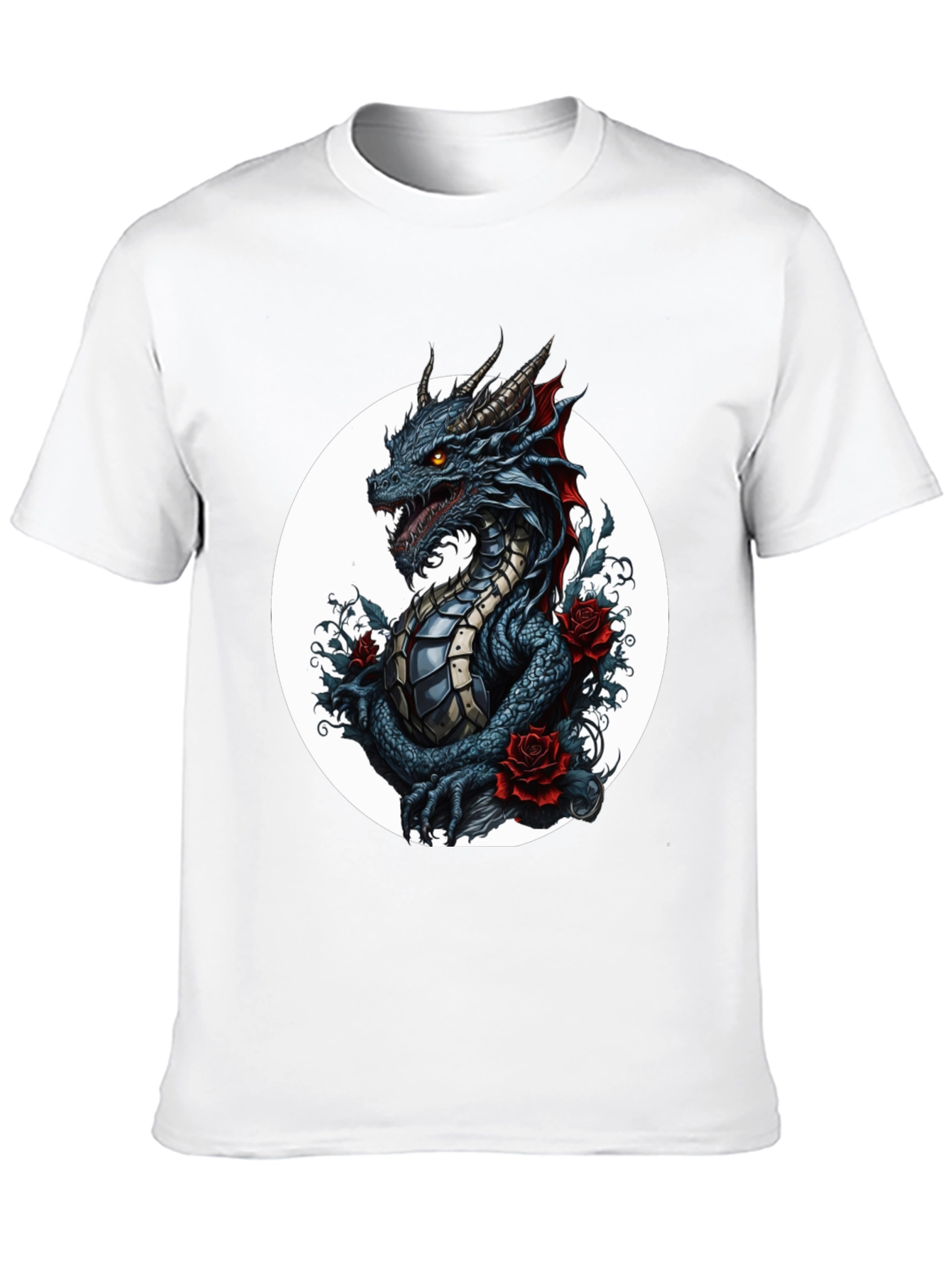 Dragon & Roses Graphic T-Shirt