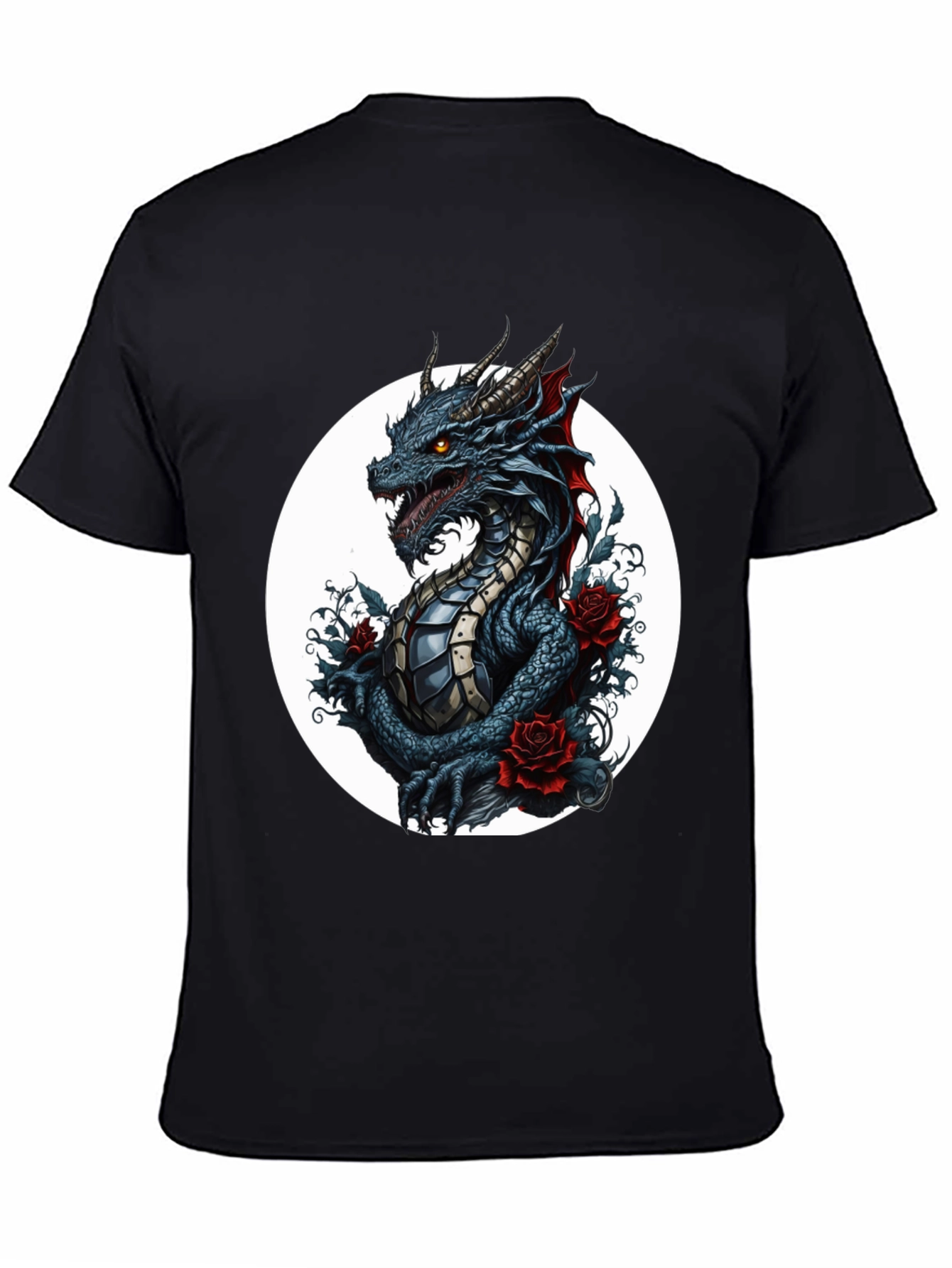 Dragon & Roses Graphic T-Shirt