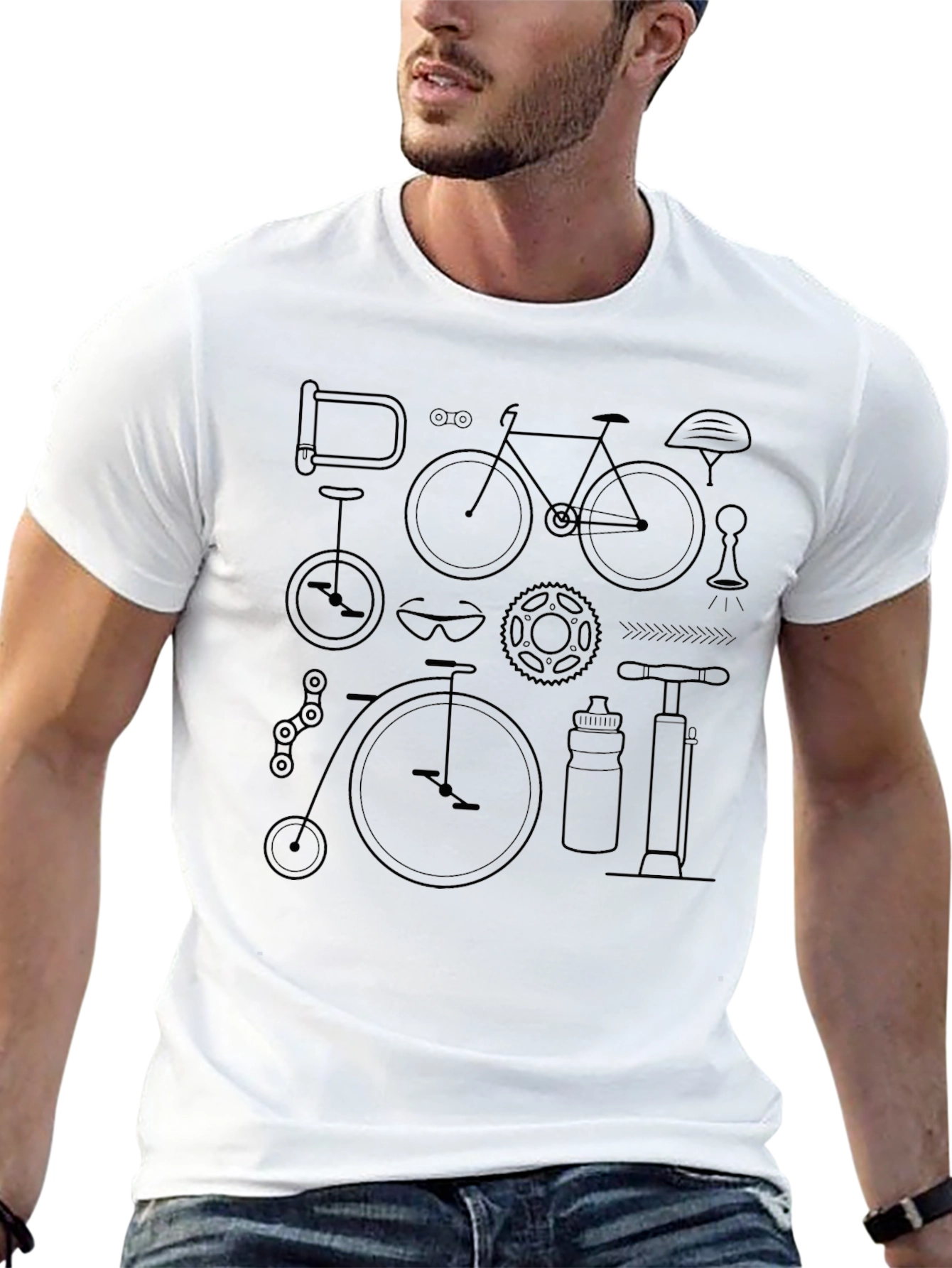 Black Bicycle Graphic T-Shirt: Cycling Enthusiast Tee