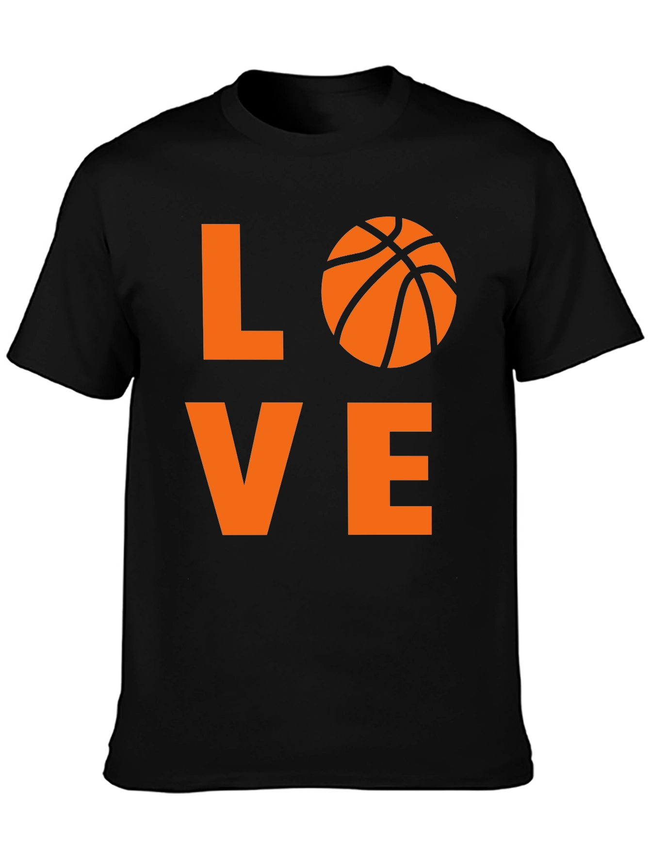 Love Basketball Graphic Tee - Black Cotton Shirt