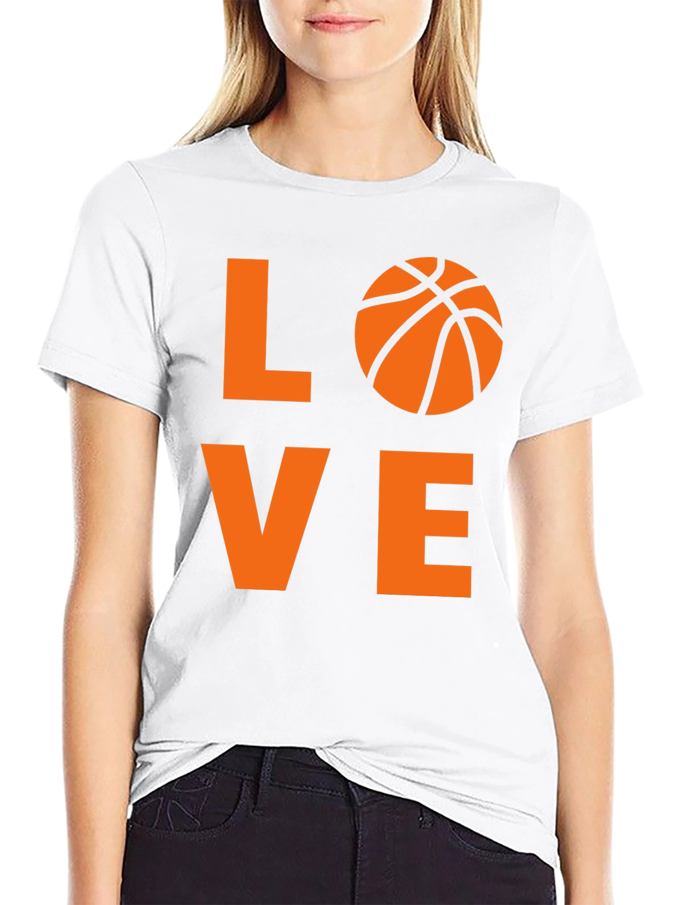 Love Basketball Graphic Tee - Black Cotton Shirt