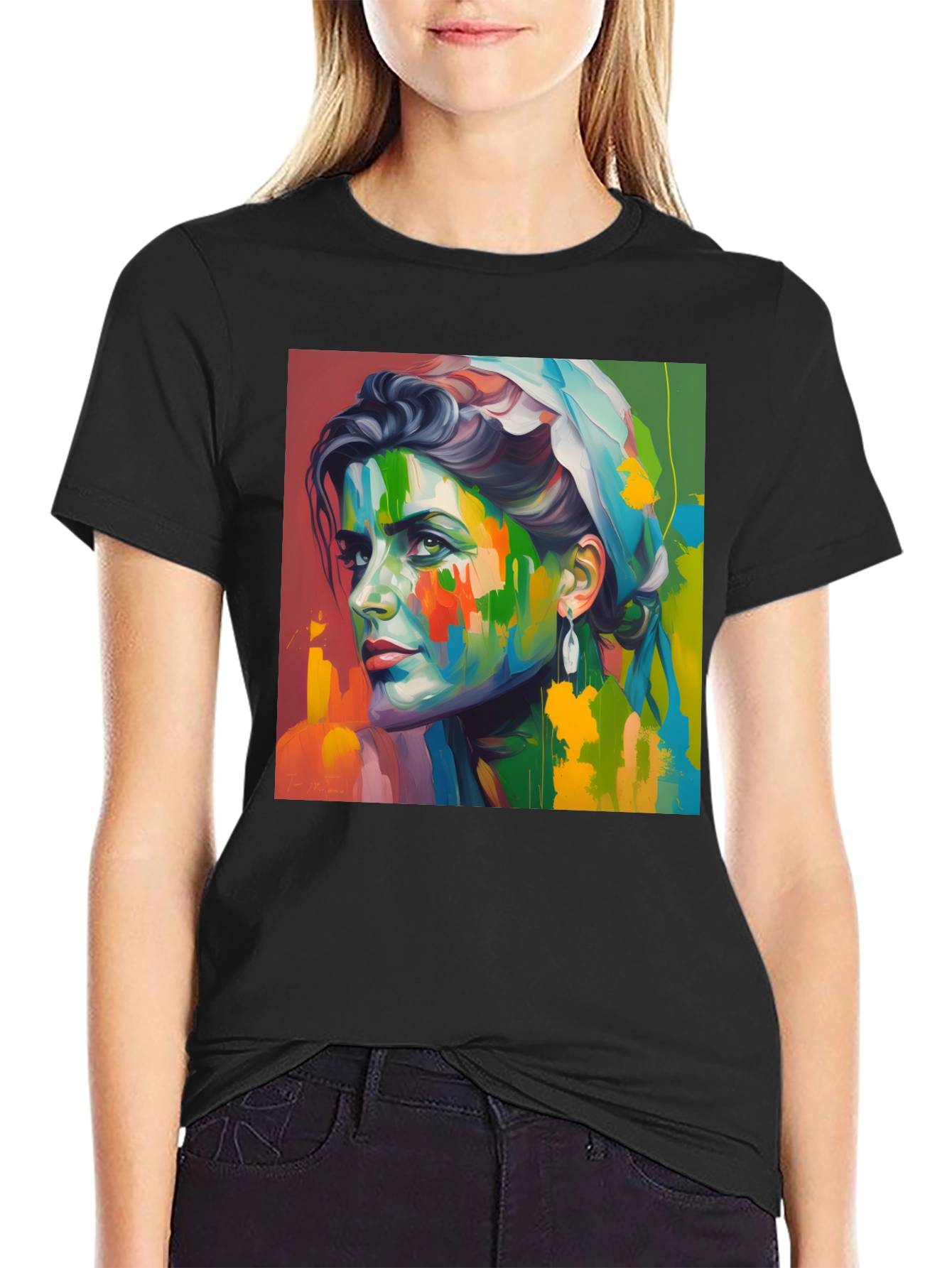 Abstract Portrait Graphic T-Shirt - Artistic Unisex Tee