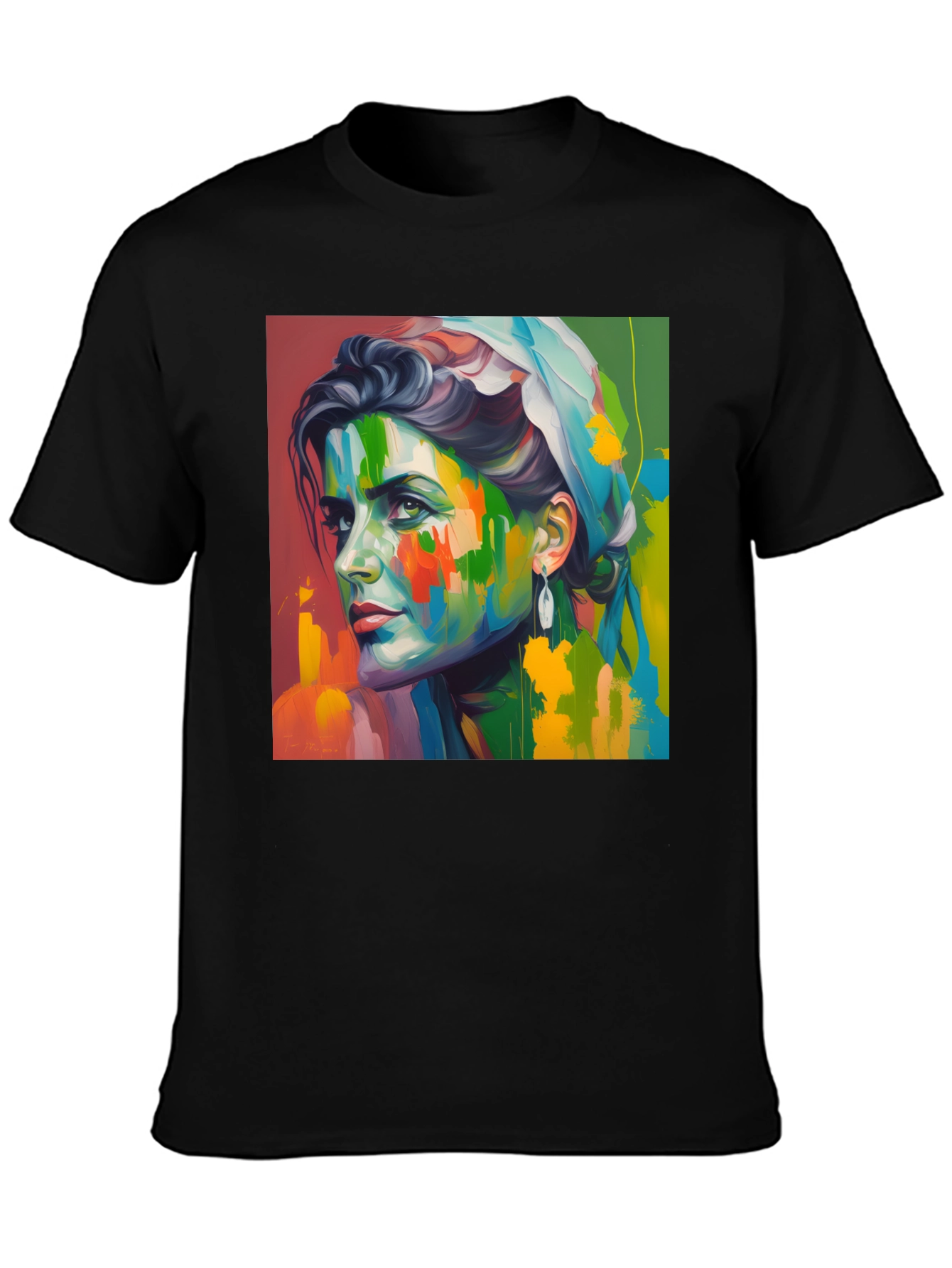 Abstract Portrait Graphic T-Shirt - Artistic Unisex Tee