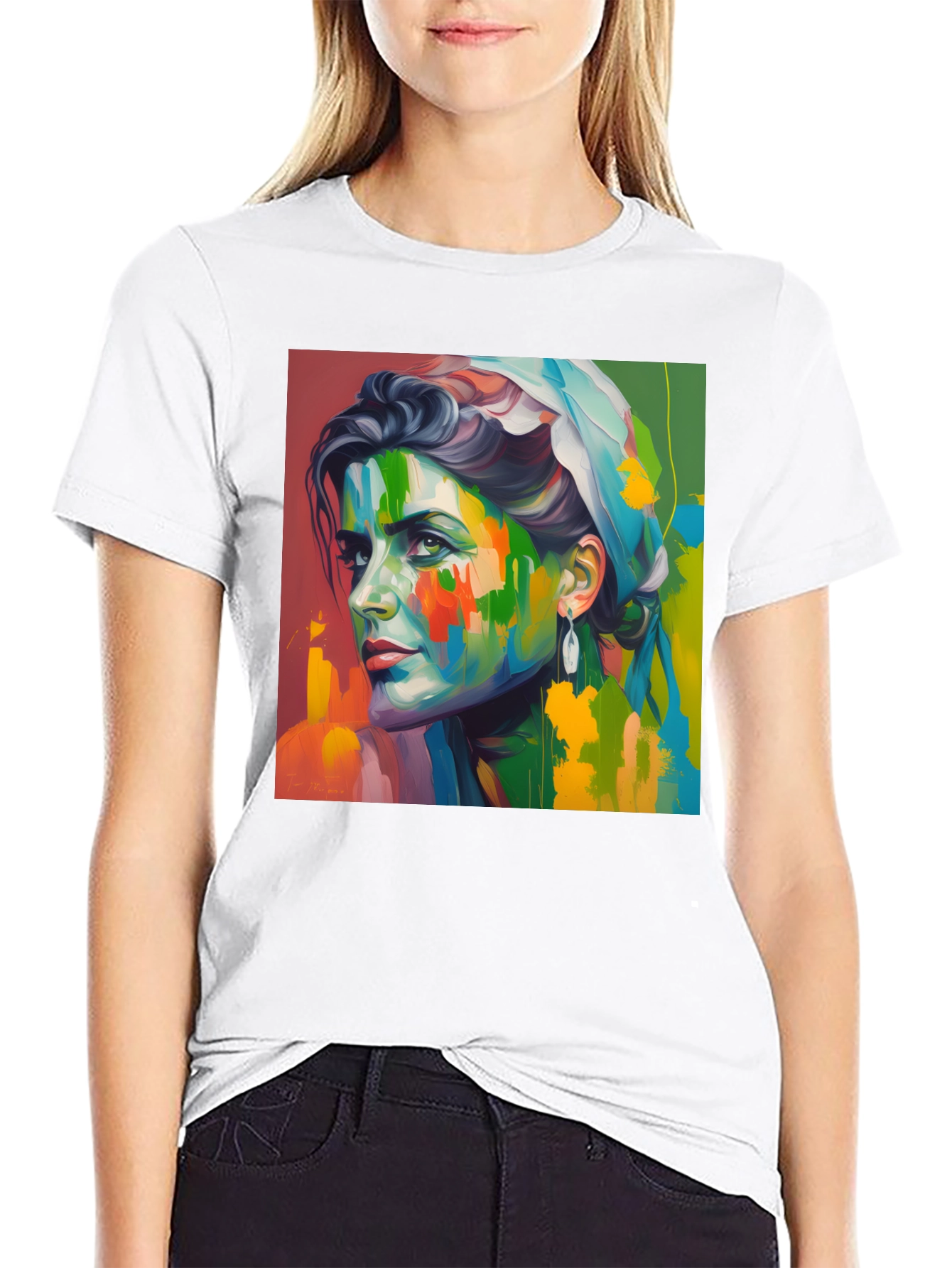 Abstract Portrait Graphic T-Shirt - Artistic Unisex Tee