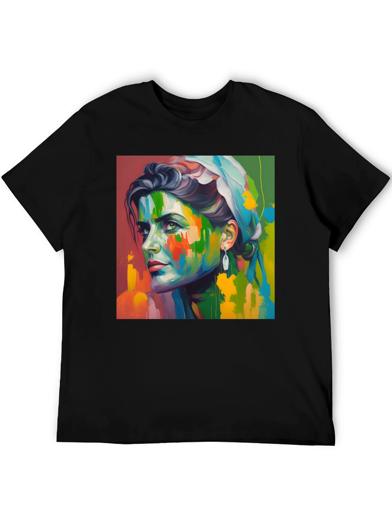 Abstract Portrait Graphic T-Shirt - Artistic Unisex Tee
