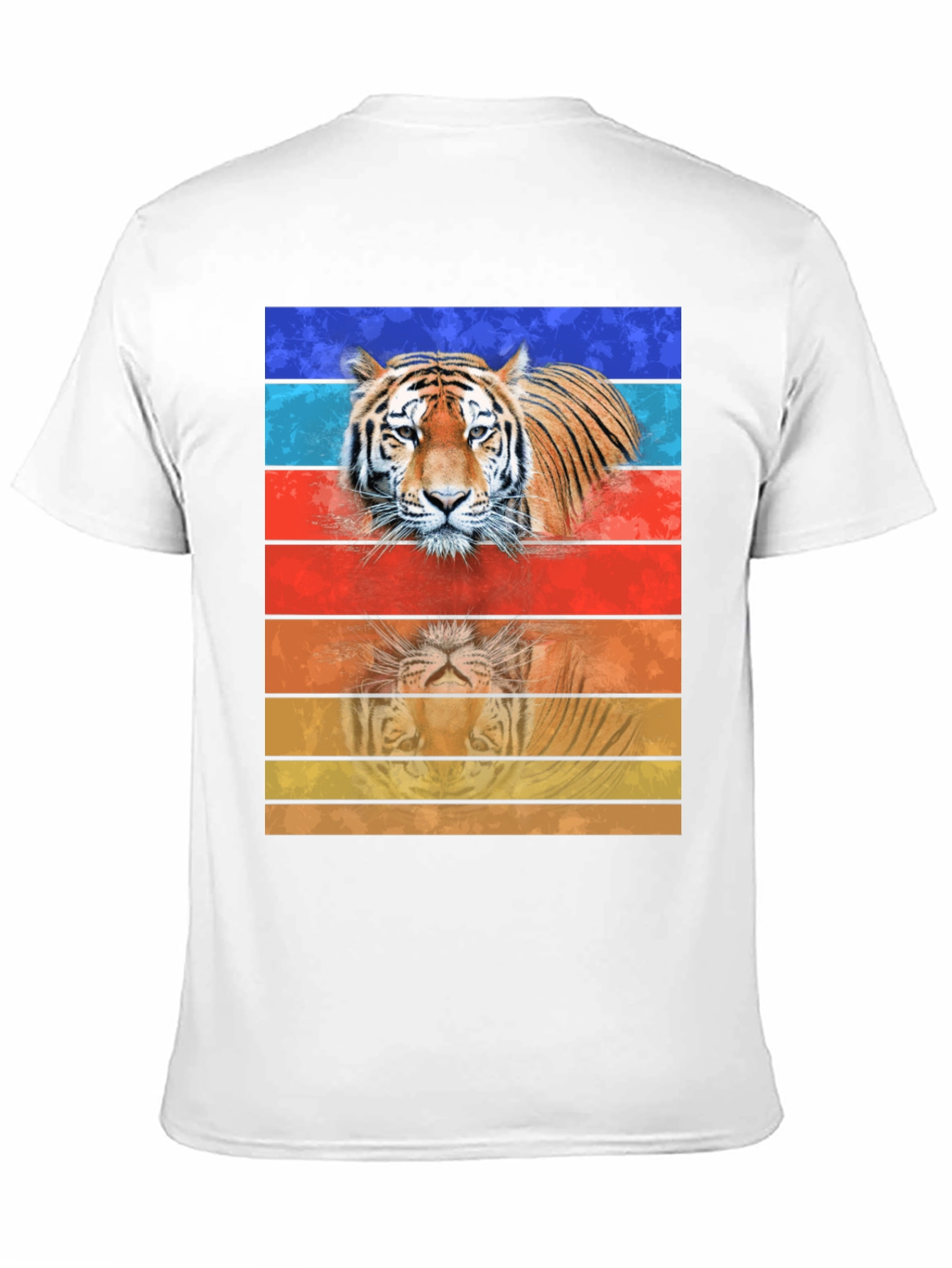 Tiger Retro Striped T-Shirt