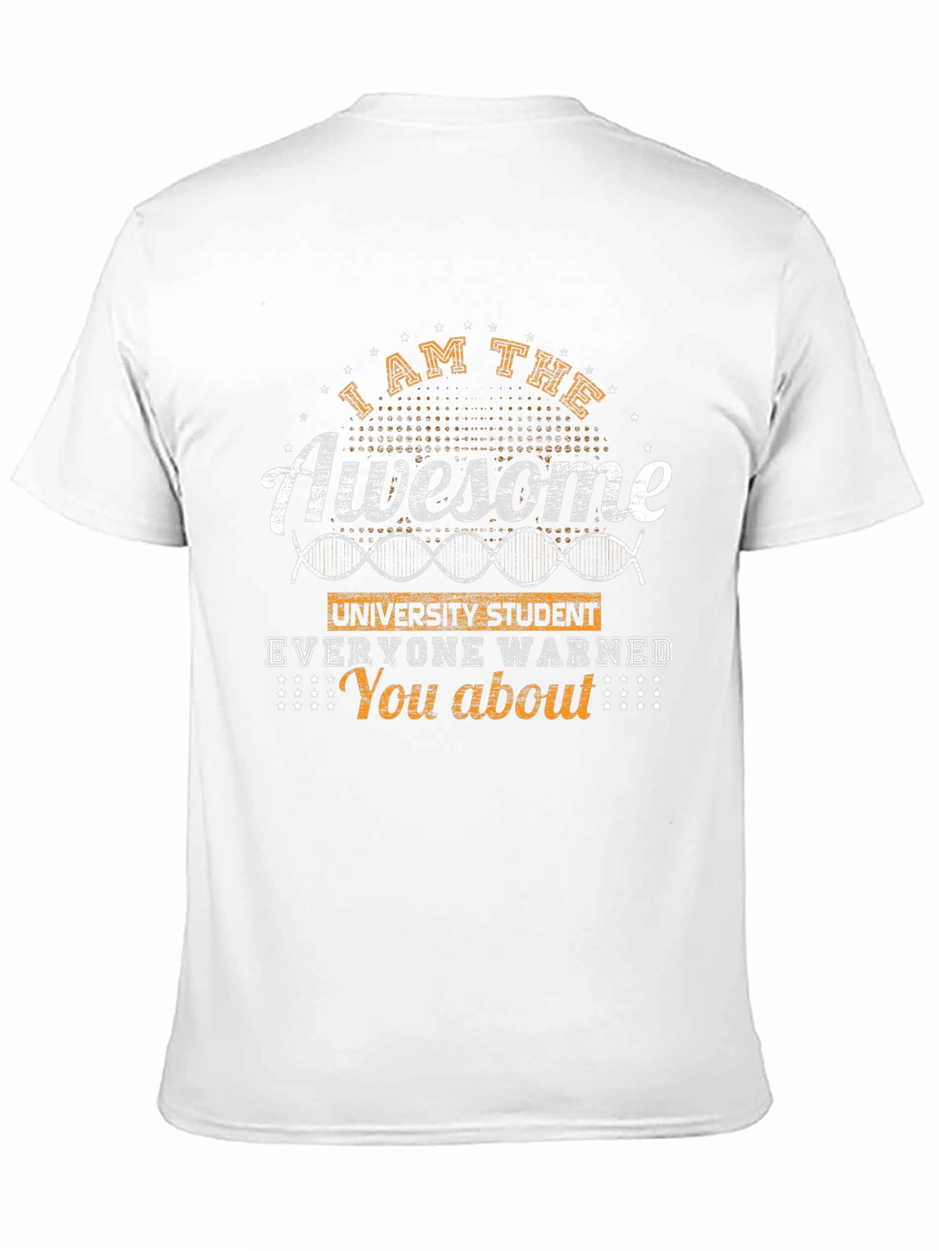 Awesome University Student Black Graphic Tee
