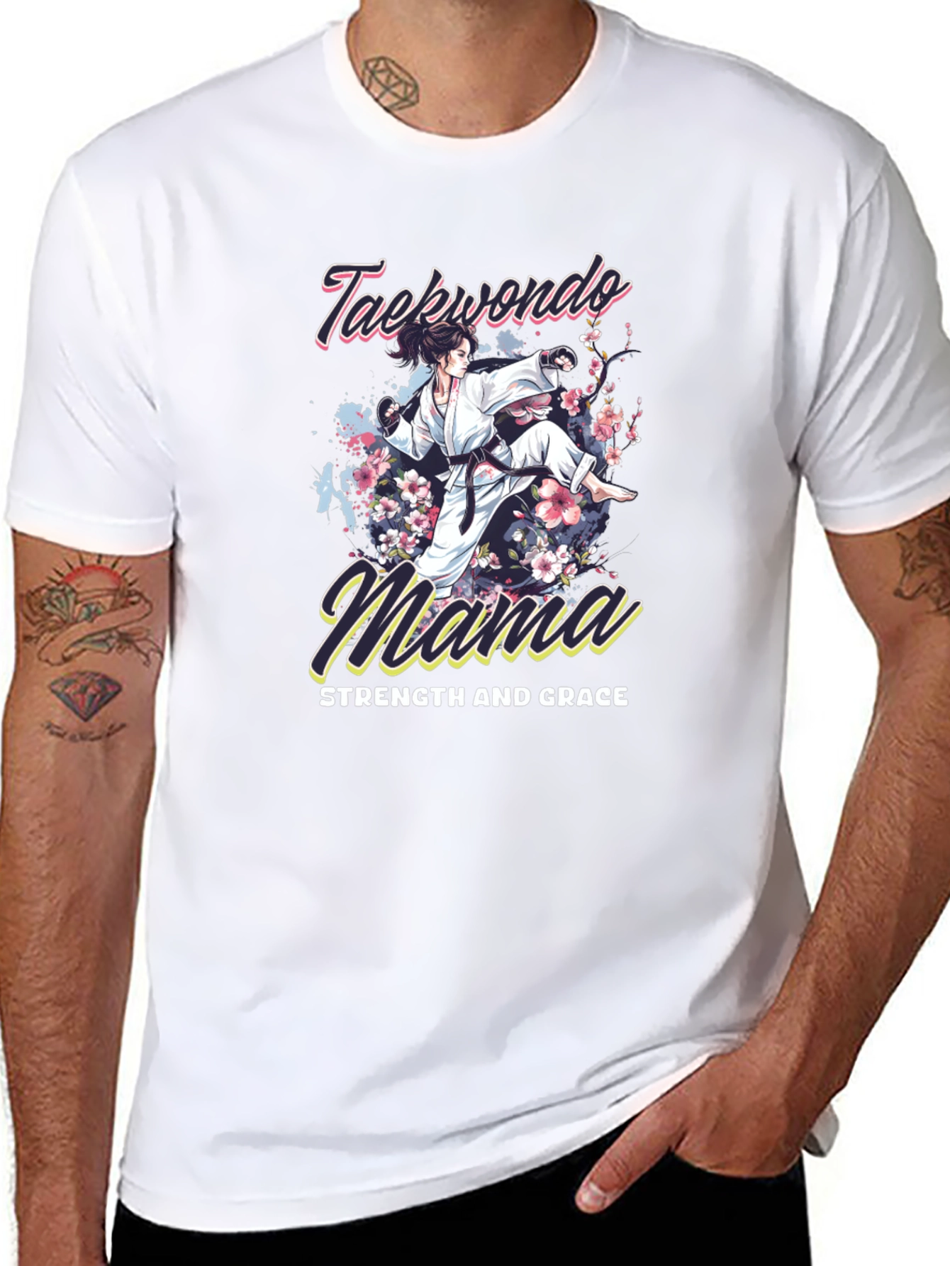 Taekwondo Mama T-Shirt - Strength and Grace