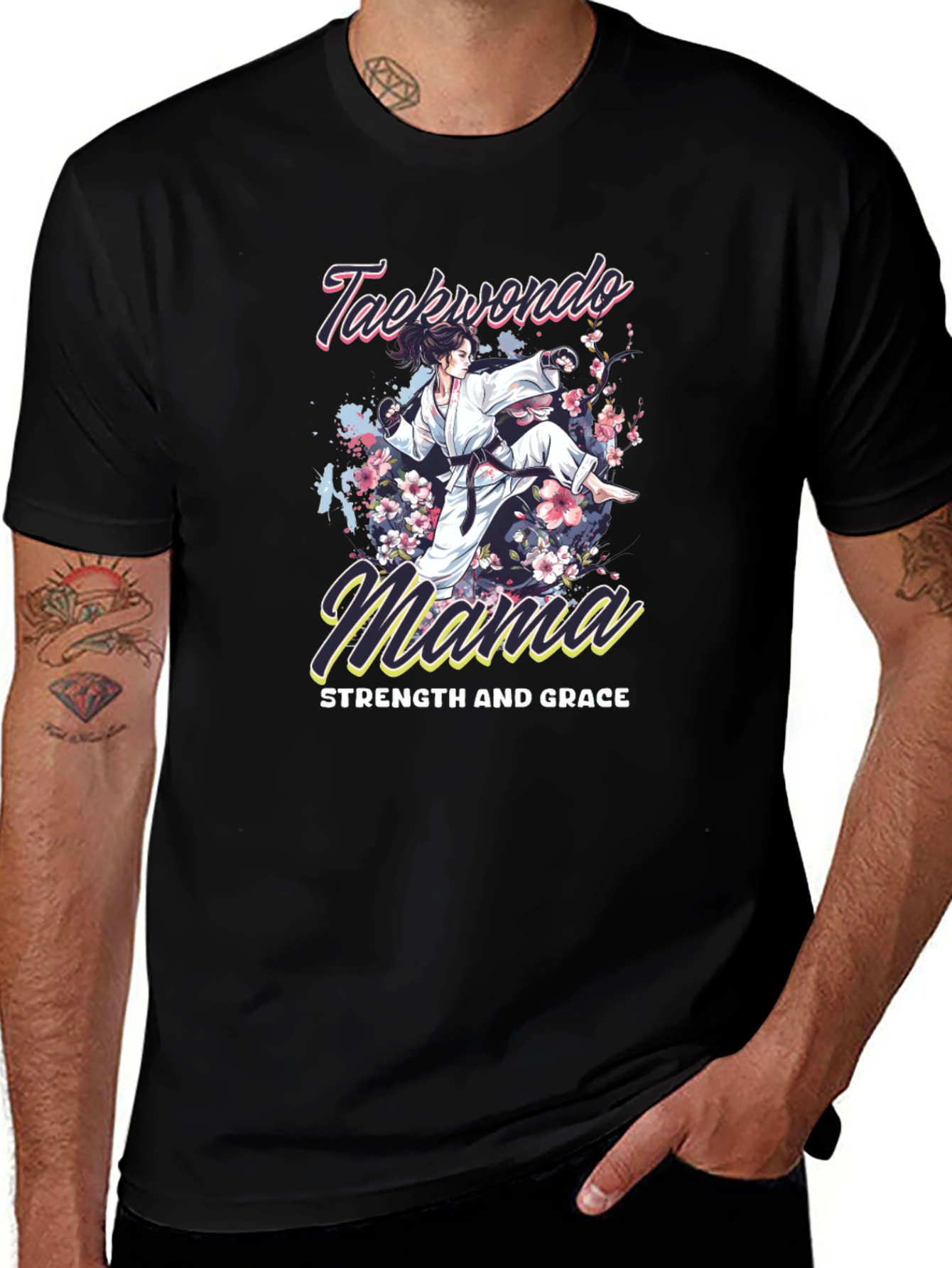 Taekwondo Mama T-Shirt - Strength and Grace
