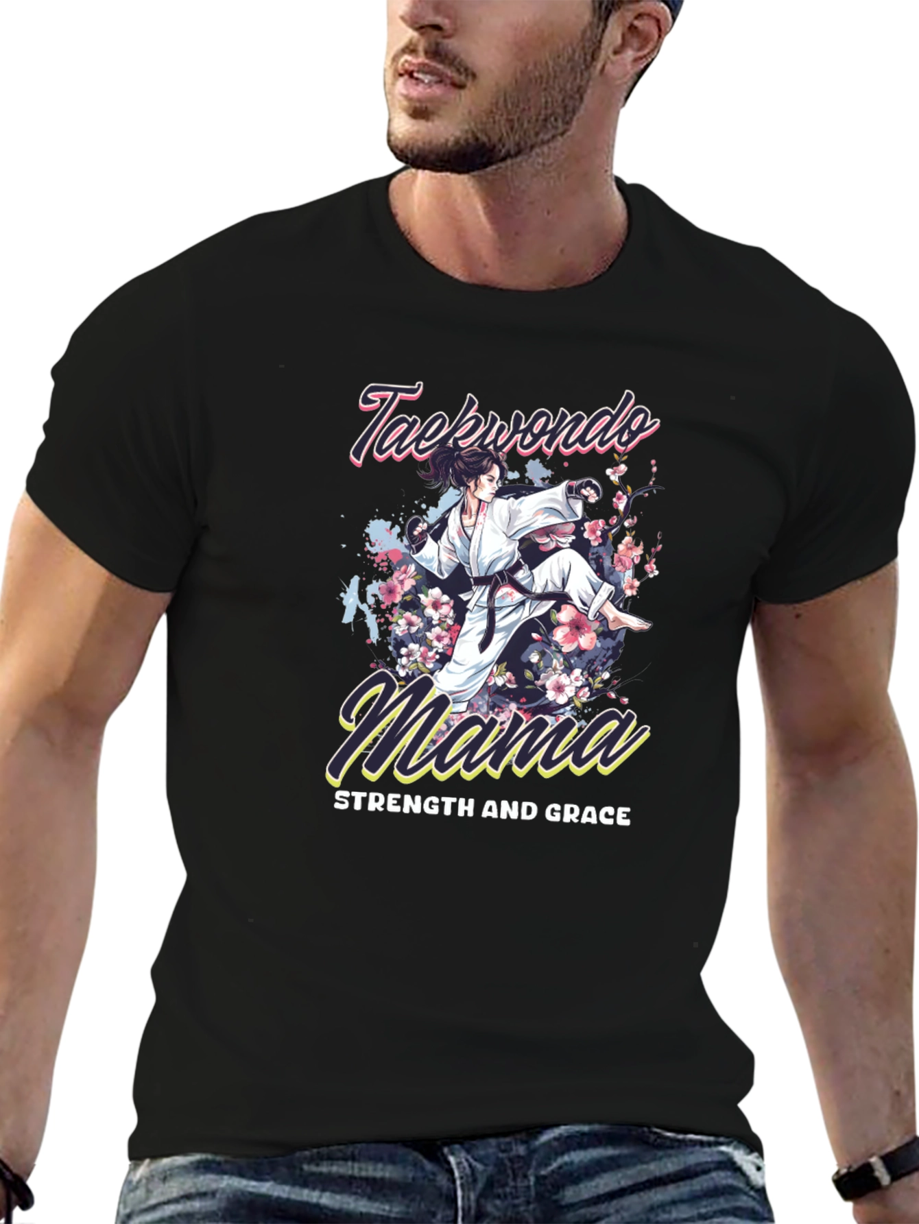 Taekwondo Mama T-Shirt - Strength and Grace