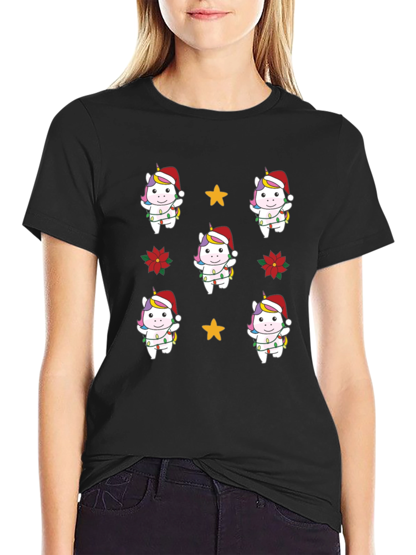 Christmas Unicorn T-Shirt Cute Holiday Tee