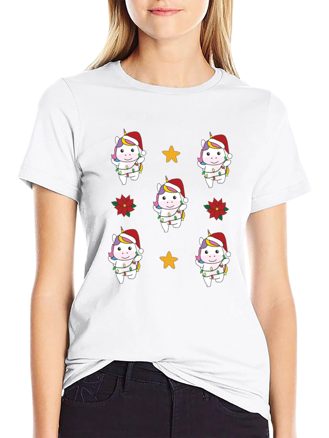 Christmas Unicorn T-Shirt Cute Holiday Tee