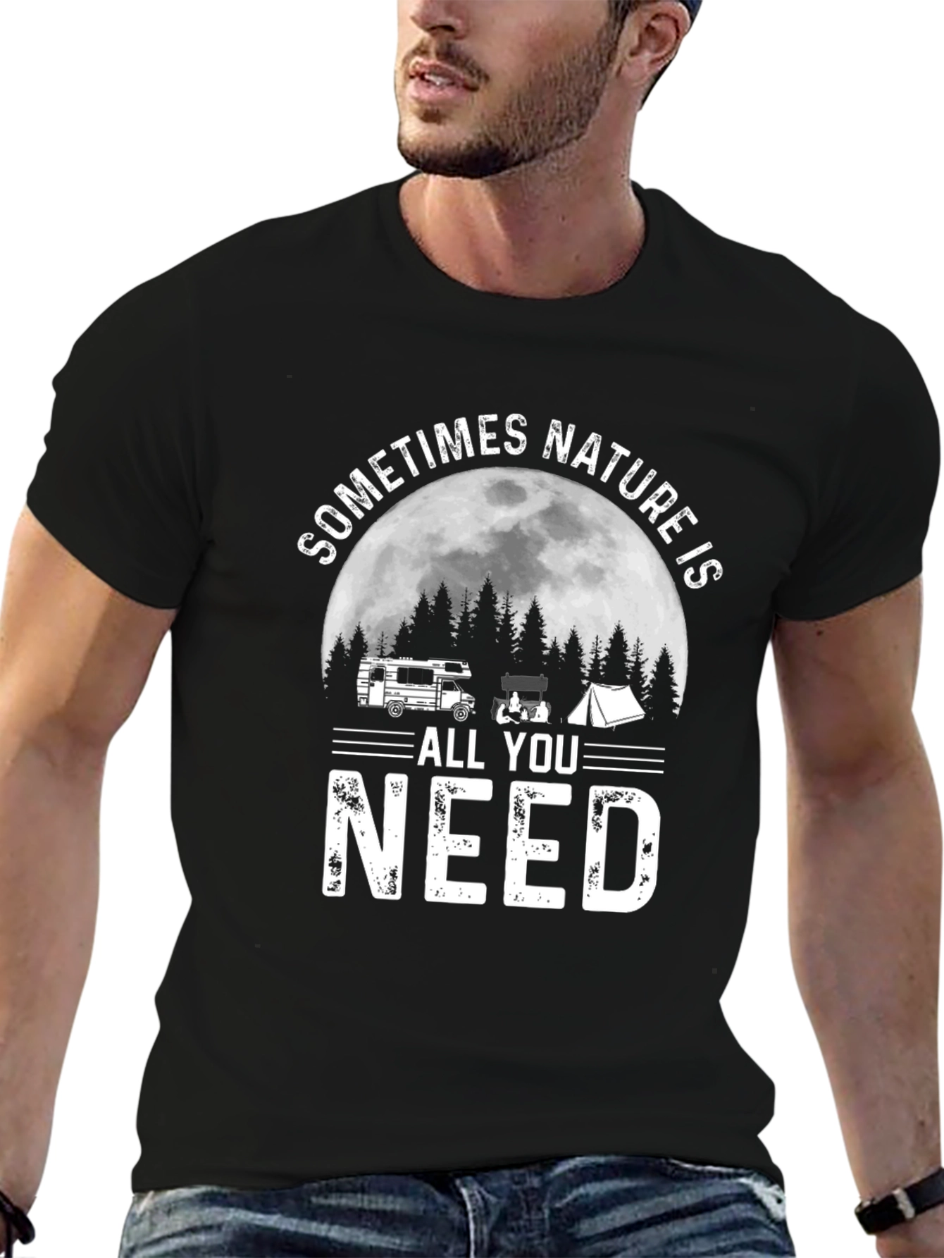 Nature Camping T-Shirt - Adventure Awaits!