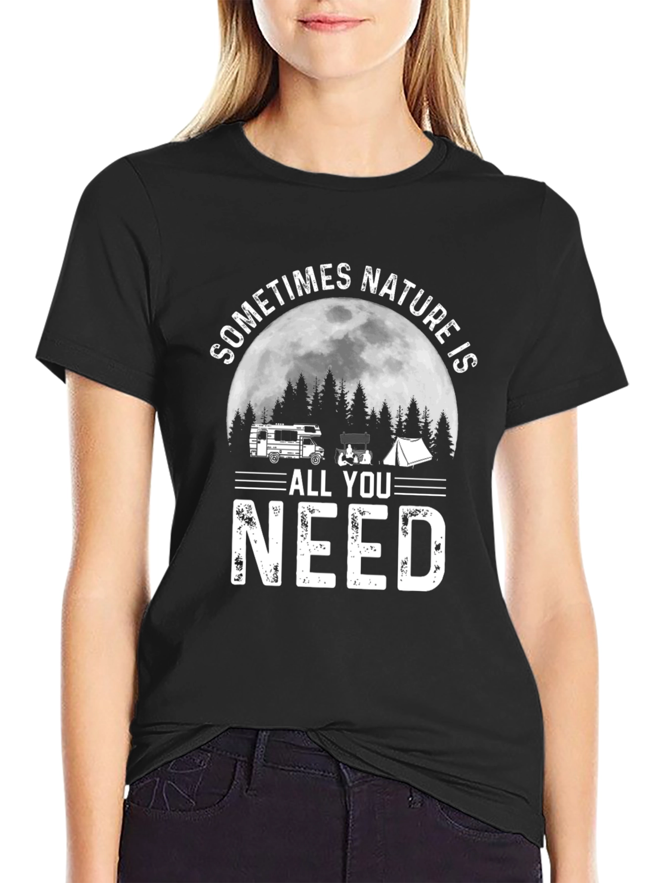 Nature Camping T-Shirt - Adventure Awaits!