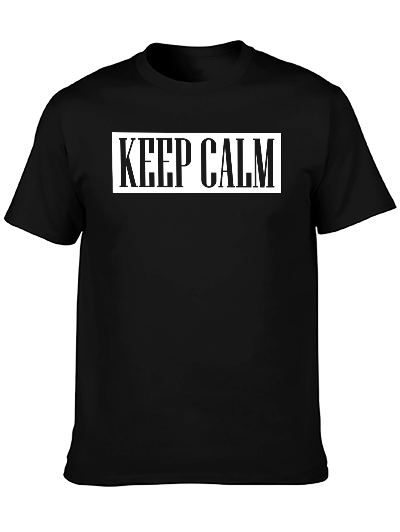 Keep Calm Graphic T-Shirt - Black Casual Tee
