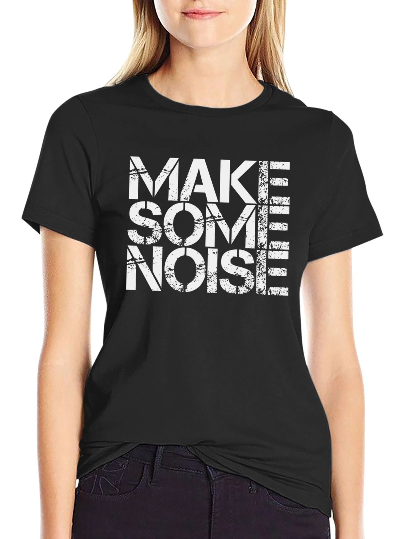 Make Some Noise T-Shirt - Black Cotton Tee