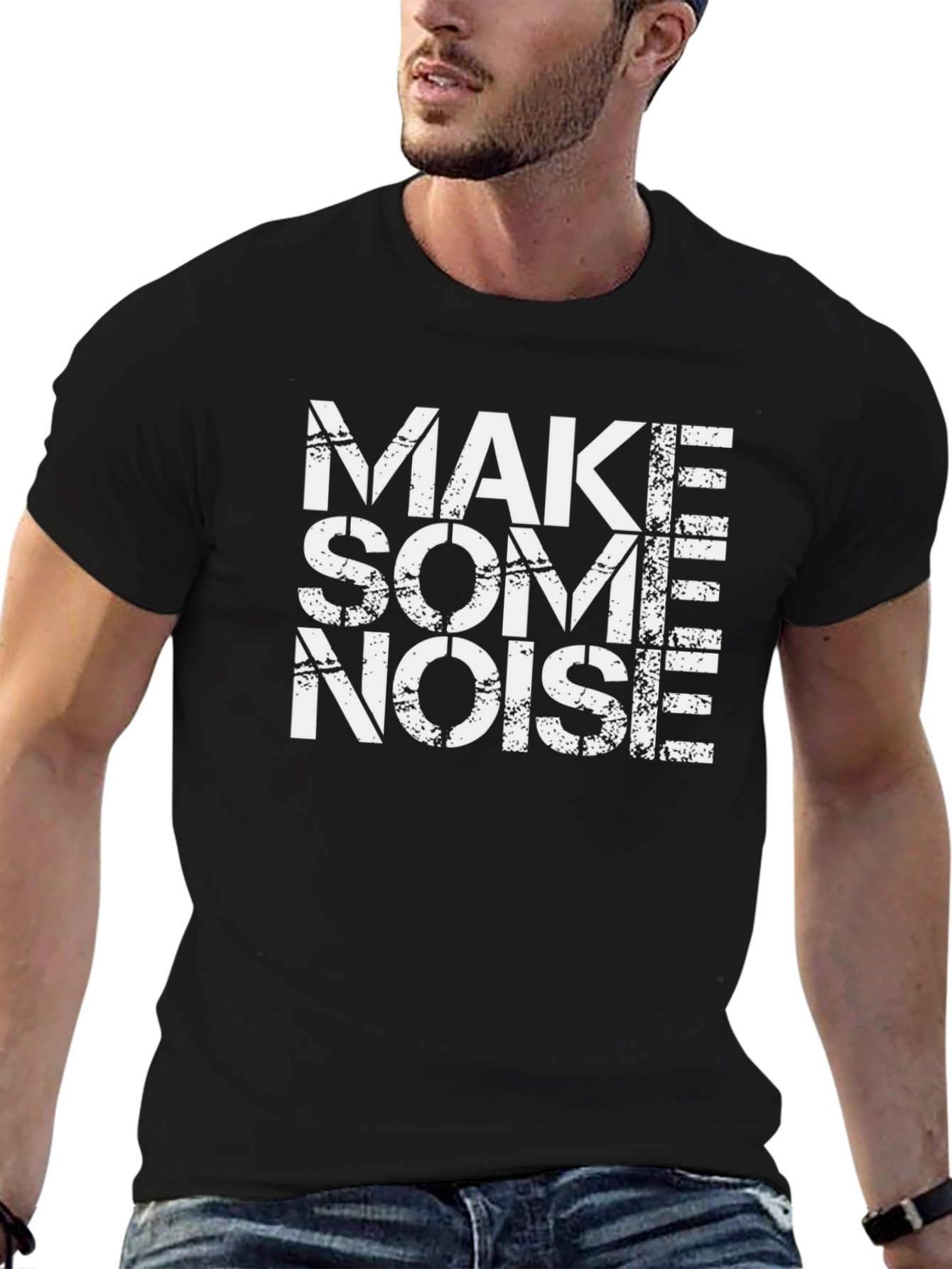 Make Some Noise T-Shirt - Black Cotton Tee