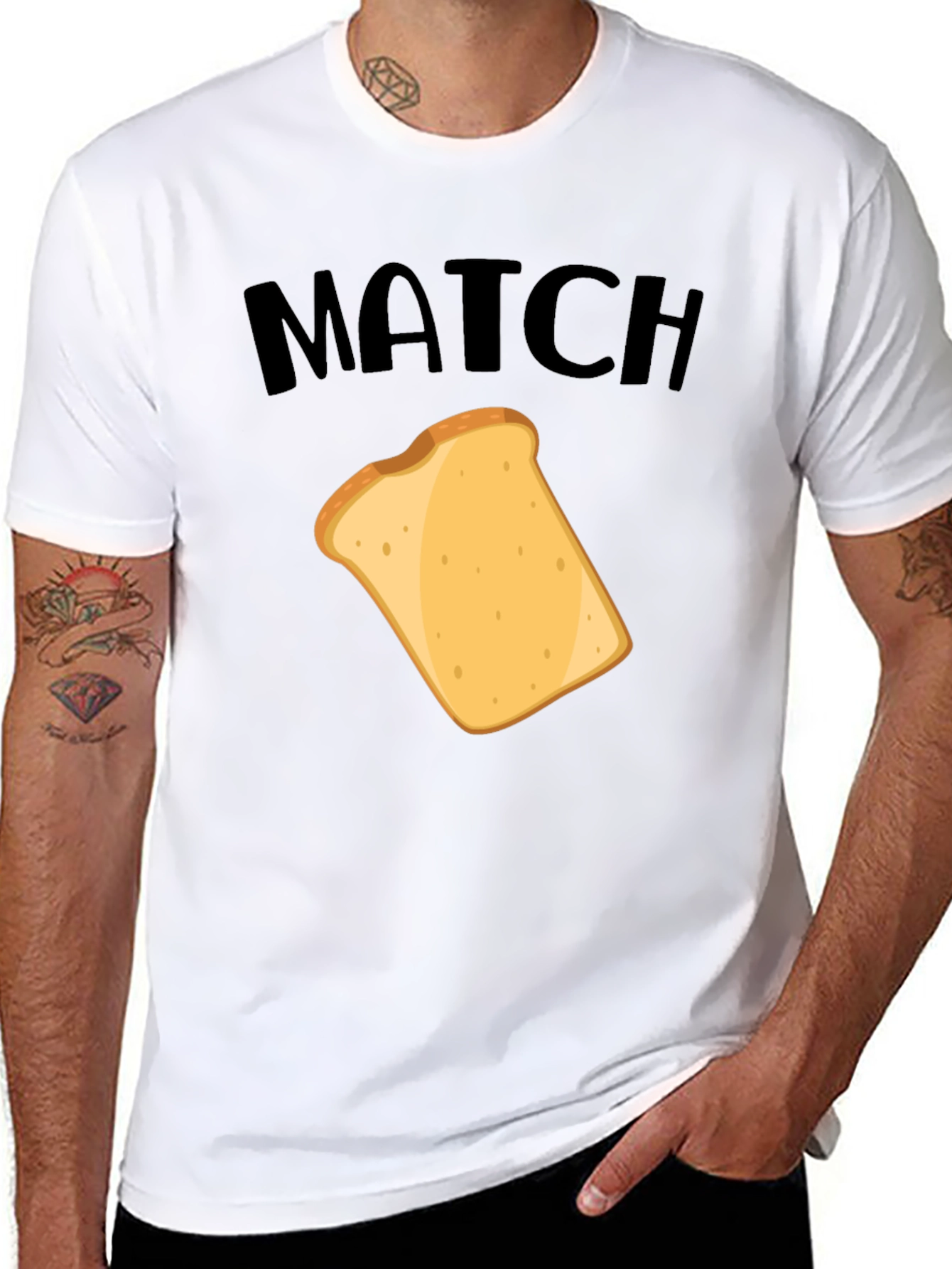 Match Slice of Toast Graphic T-Shirt