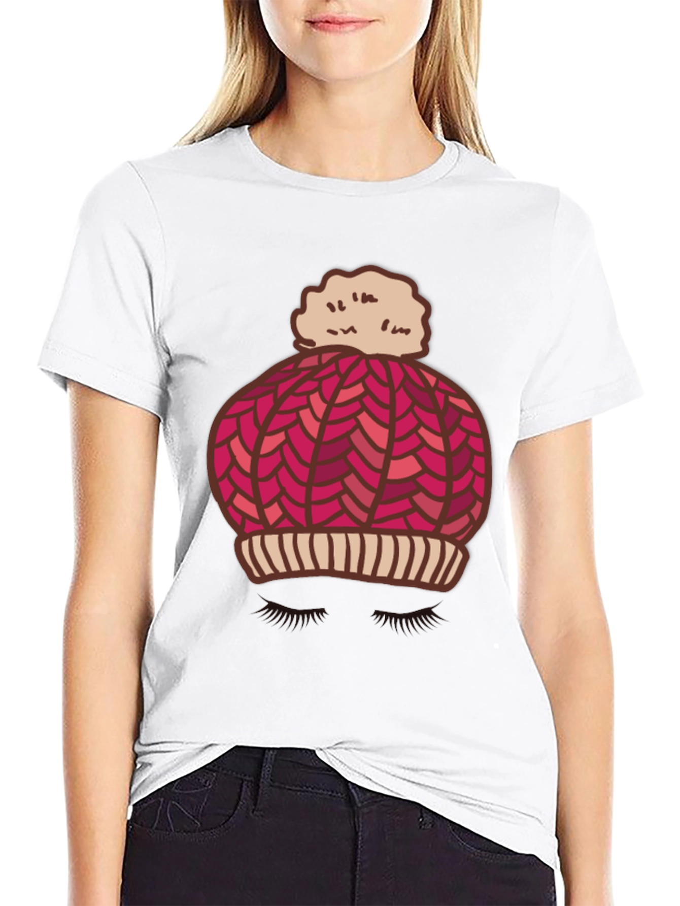 Whimsical Winter Hat Graphic Tee - Stylish and Fun