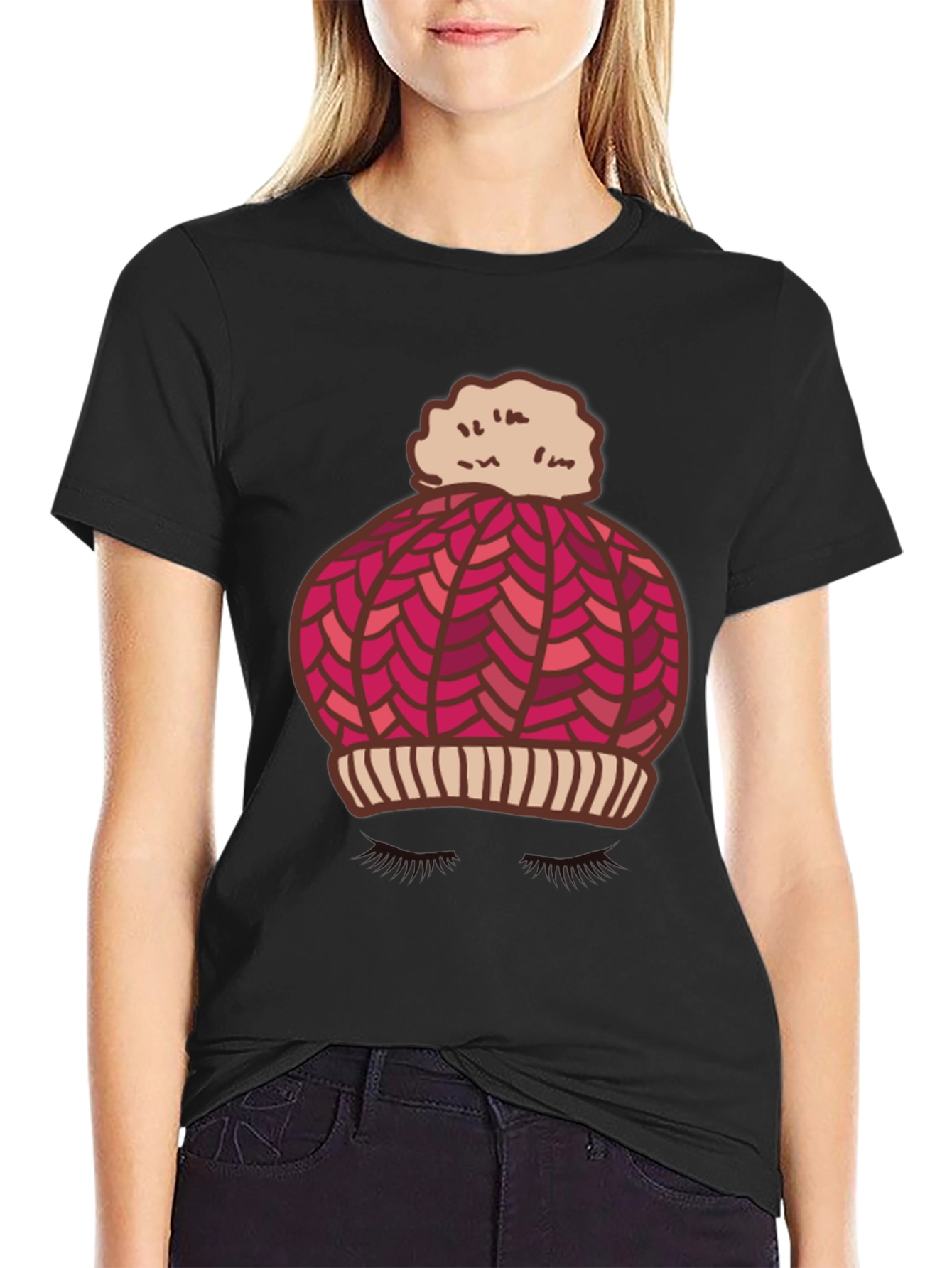 Whimsical Winter Hat Graphic Tee - Stylish and Fun
