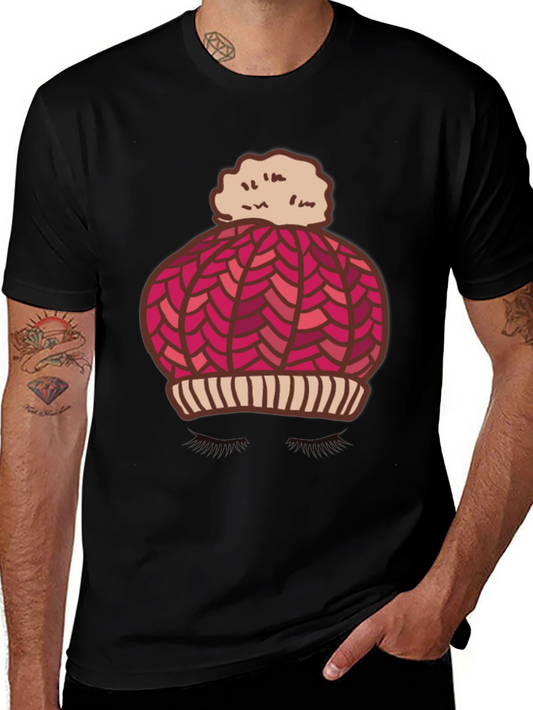 Whimsical Winter Hat Graphic Tee - Stylish and Fun